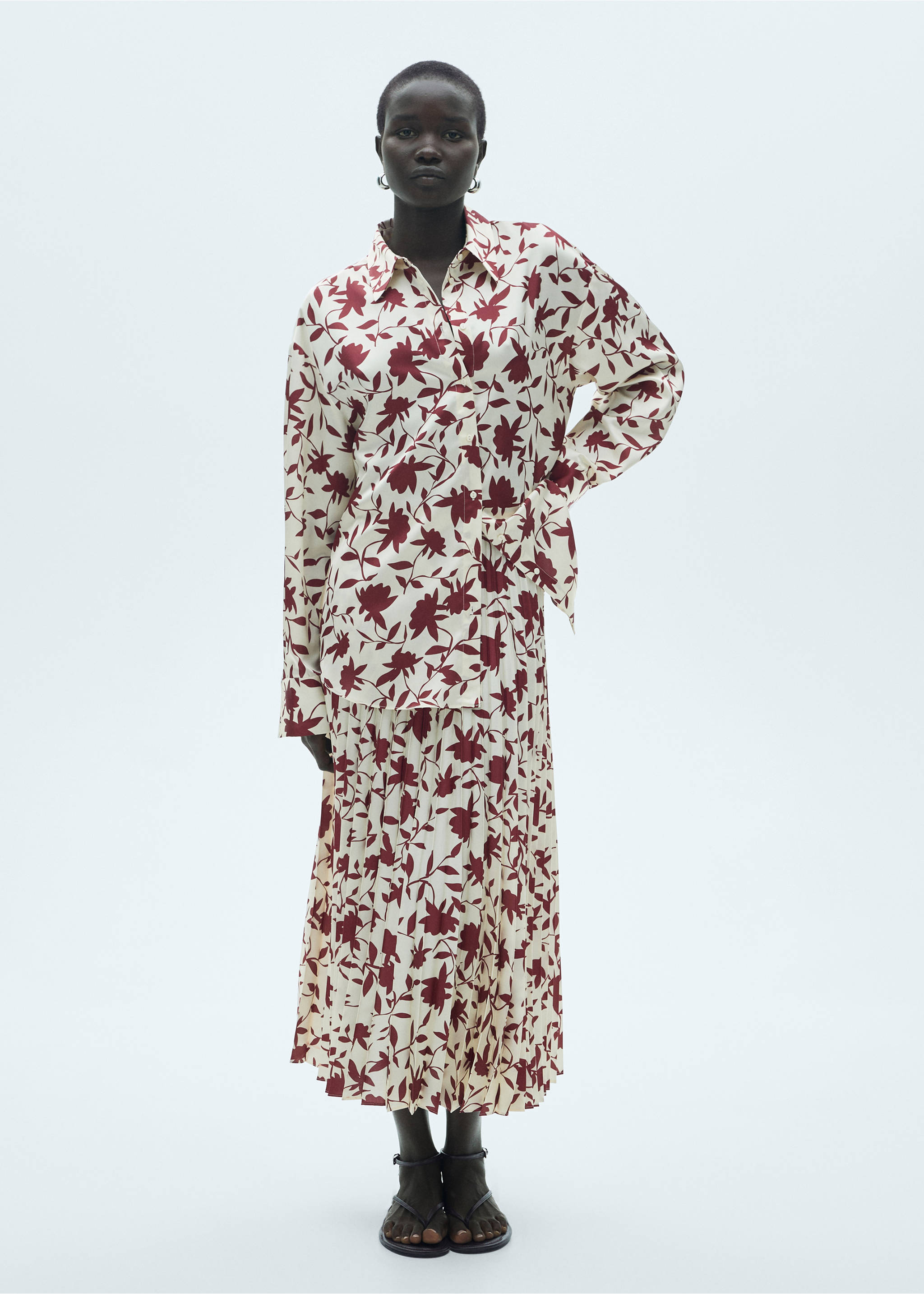 Floral print shirt - General plane, Off White. Ref: 77047676-00.