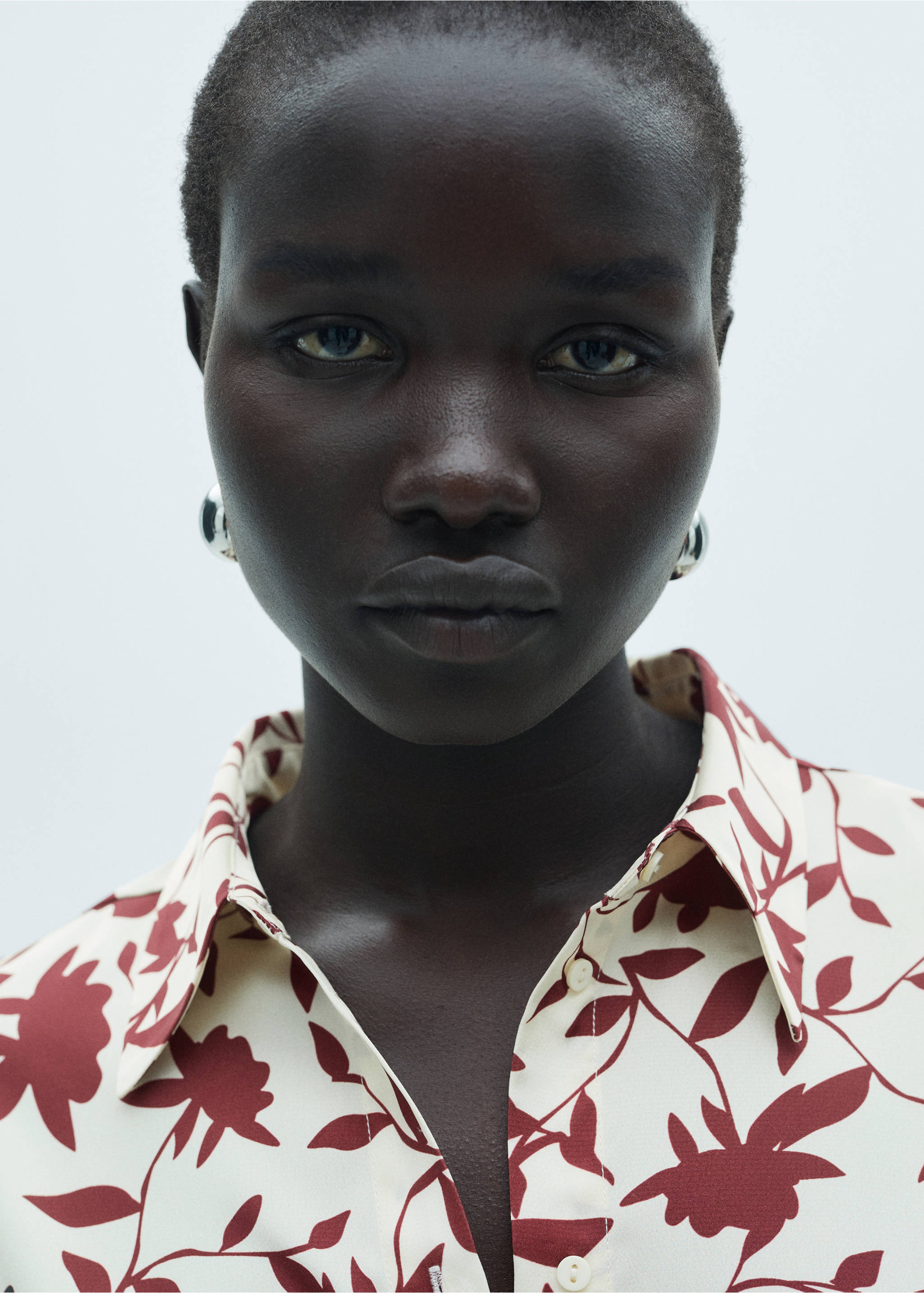 Floral print shirt - Details of the article 1, Off White. Ref: 77047676-00.