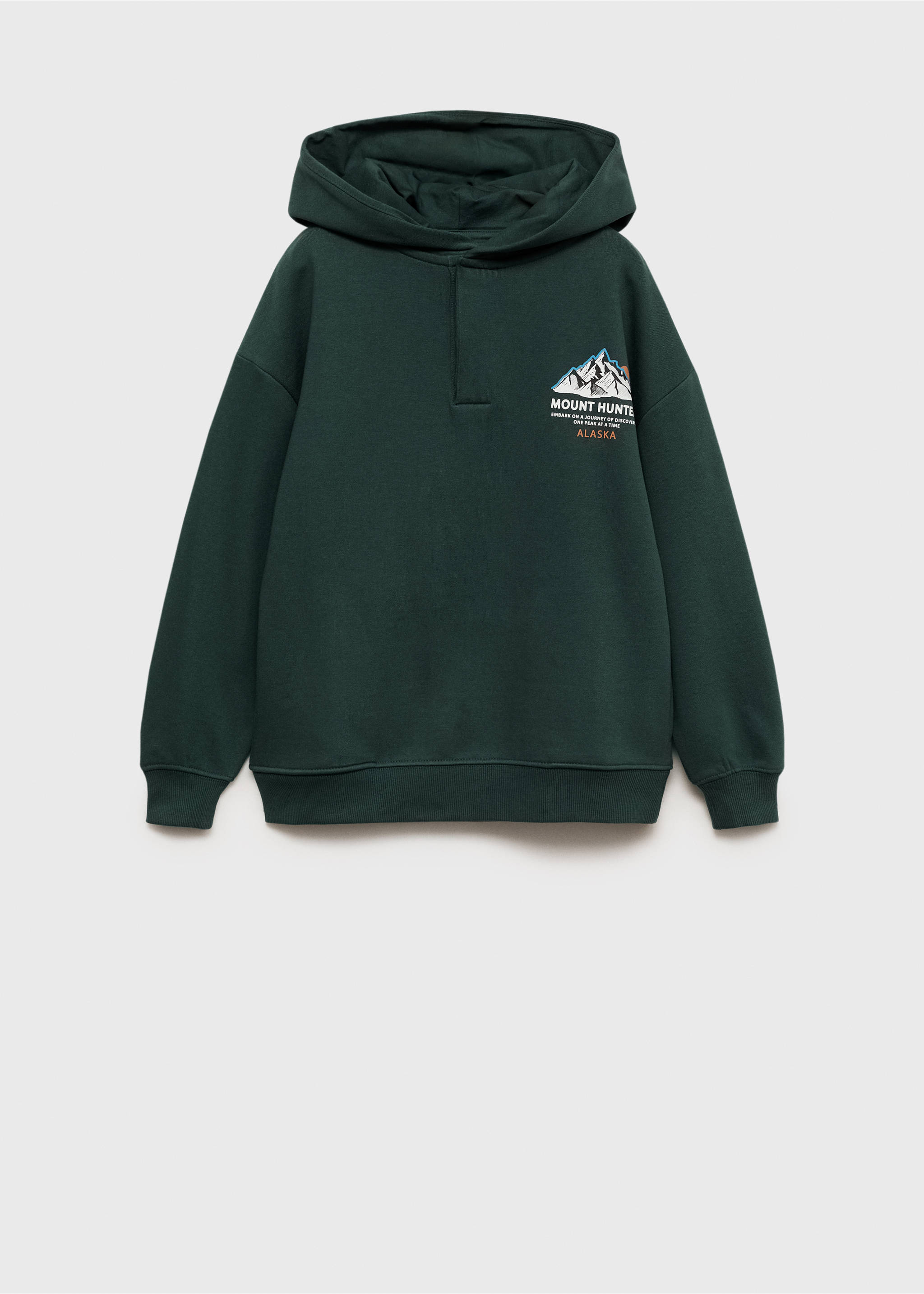 Polo-neck sweatshirt - Article without model, Dark Green. Ref: 77047684-00.