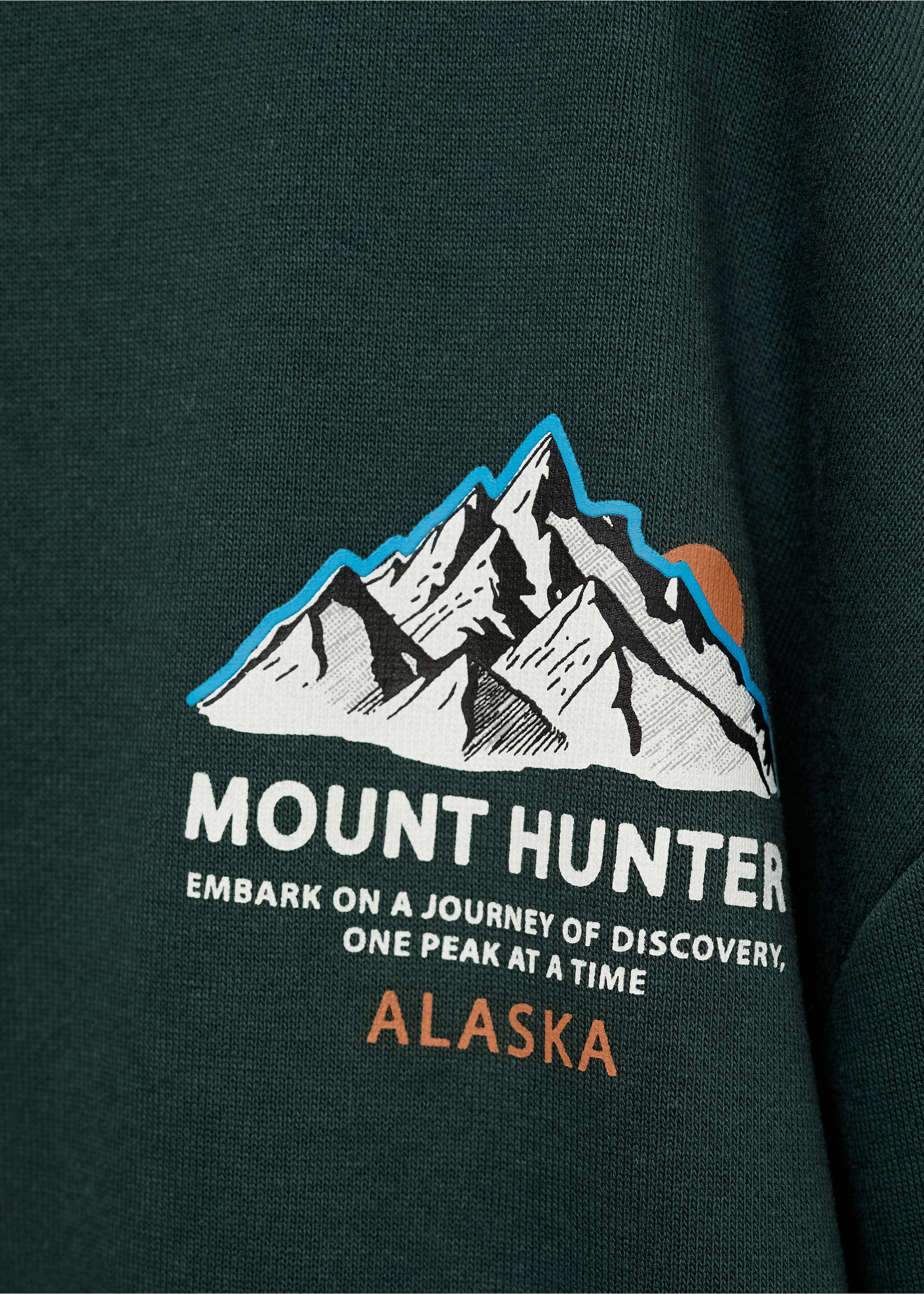 Polo-neck sweatshirt - Details of the article 8, Dark Green. Ref: 77047684-00.