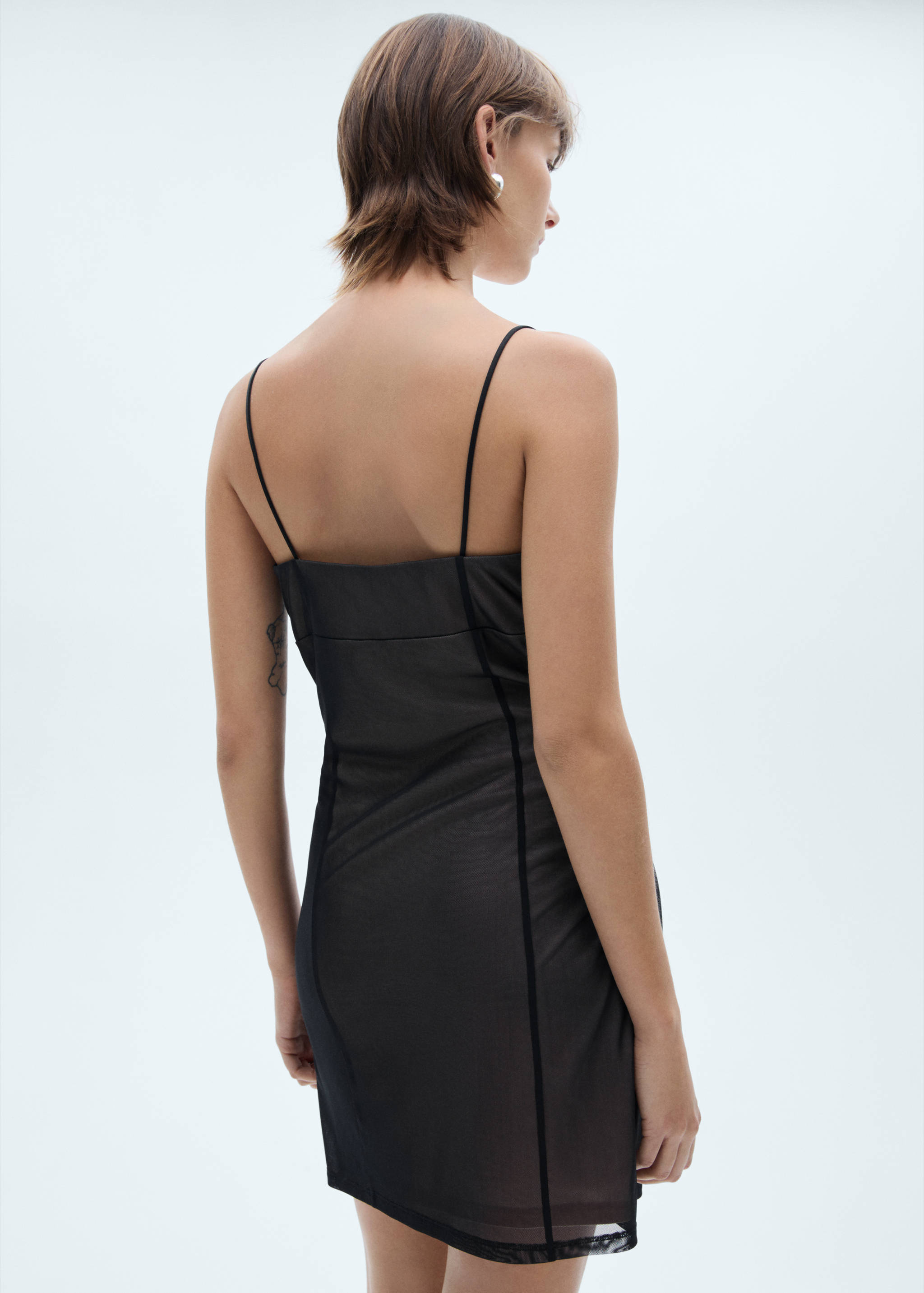 Short mesh lingerie dress - Reverse of the article