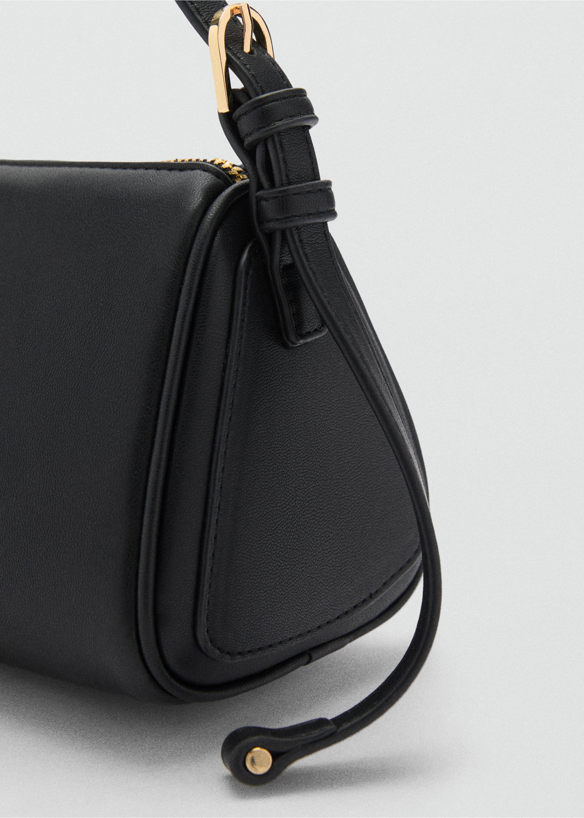 Beaded shoulder bag - Details of the article 2, Black. Ref: 77047689-00.