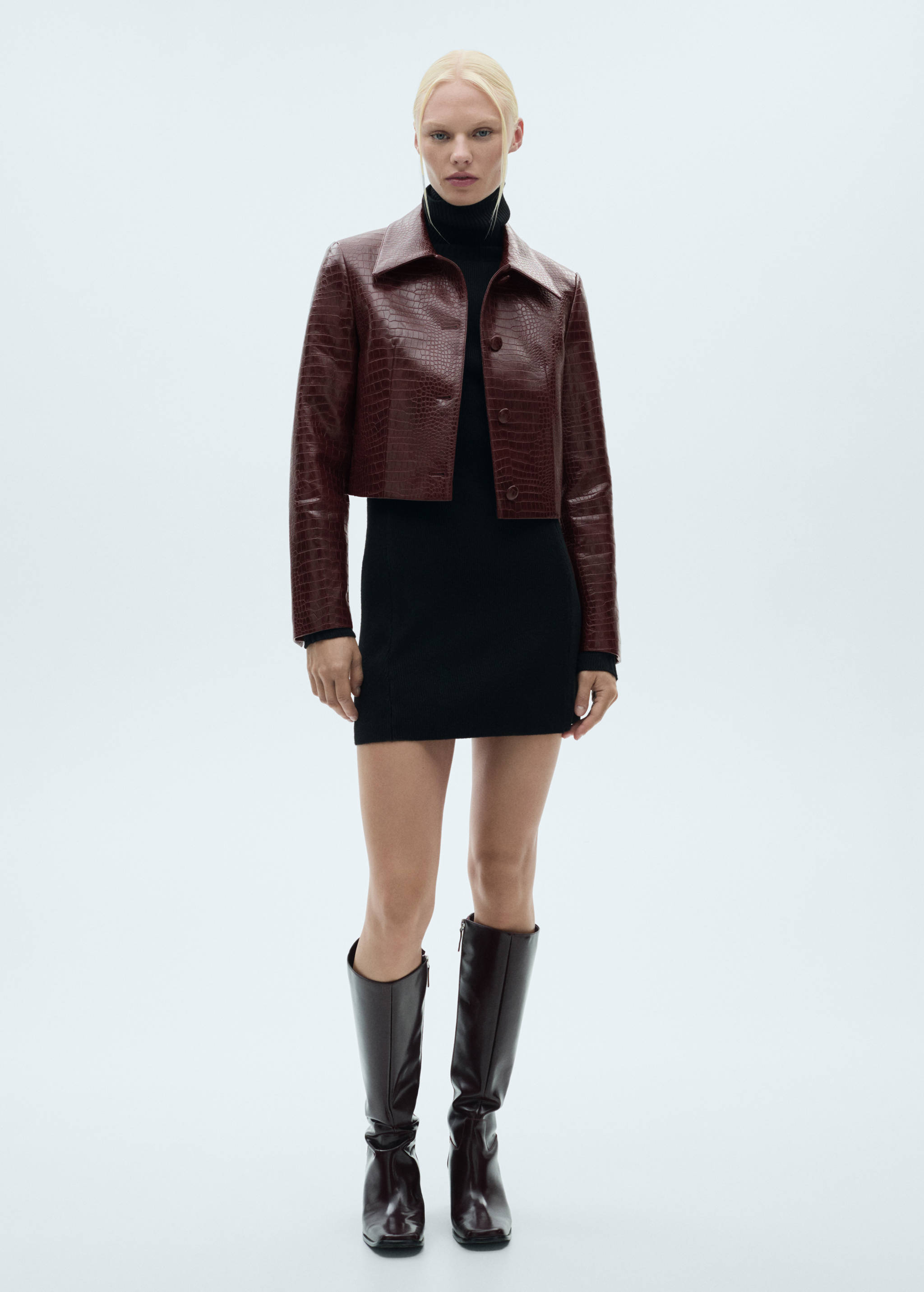 Chaqueta crop efecto coco - Detalle del artículo 2