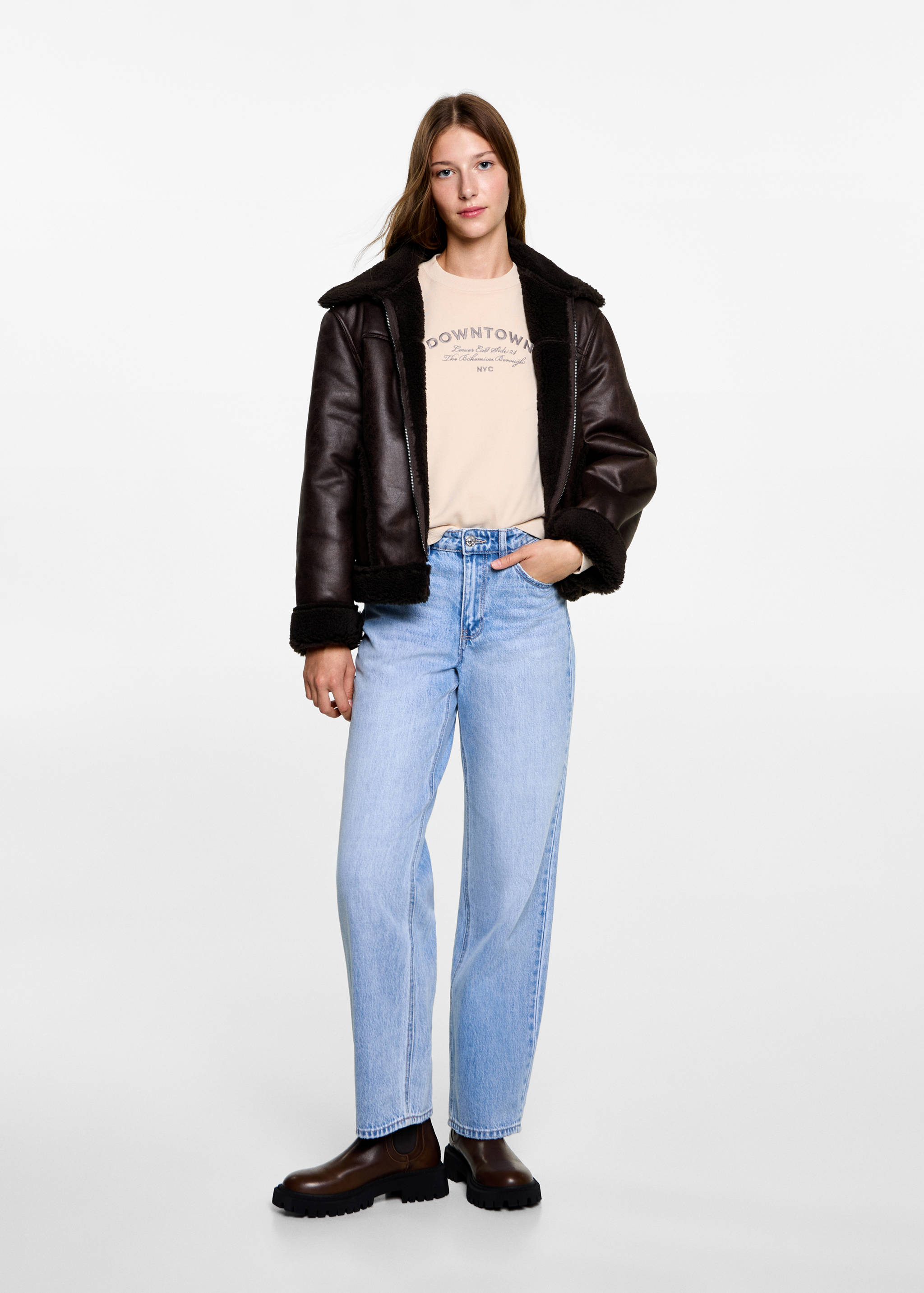 Sweat-shirt coton détails brodés - Plan général