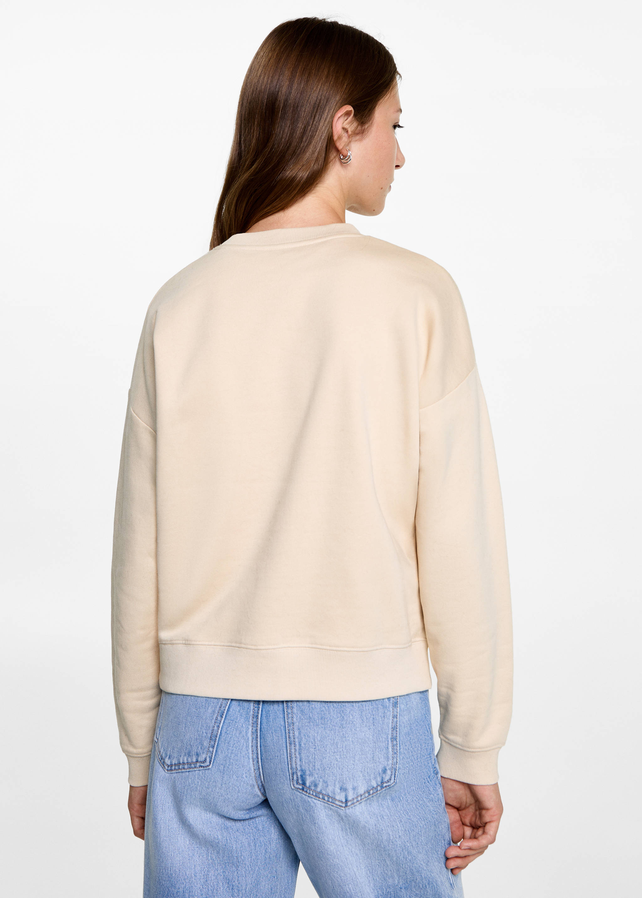 Sweat-shirt coton détails brodés - Verso de l’article