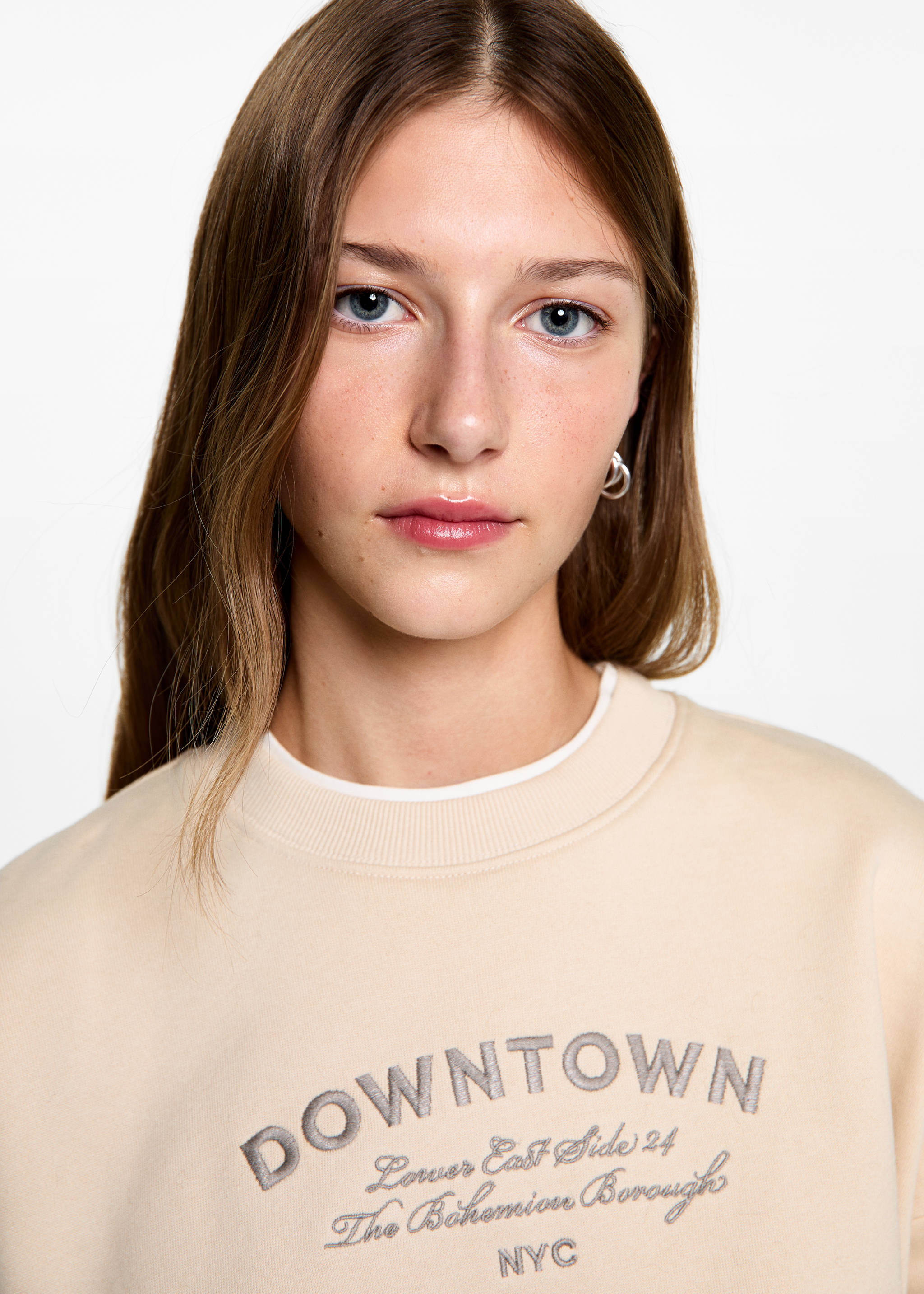 Sweat-shirt coton détails brodés - Détail de l'article 1