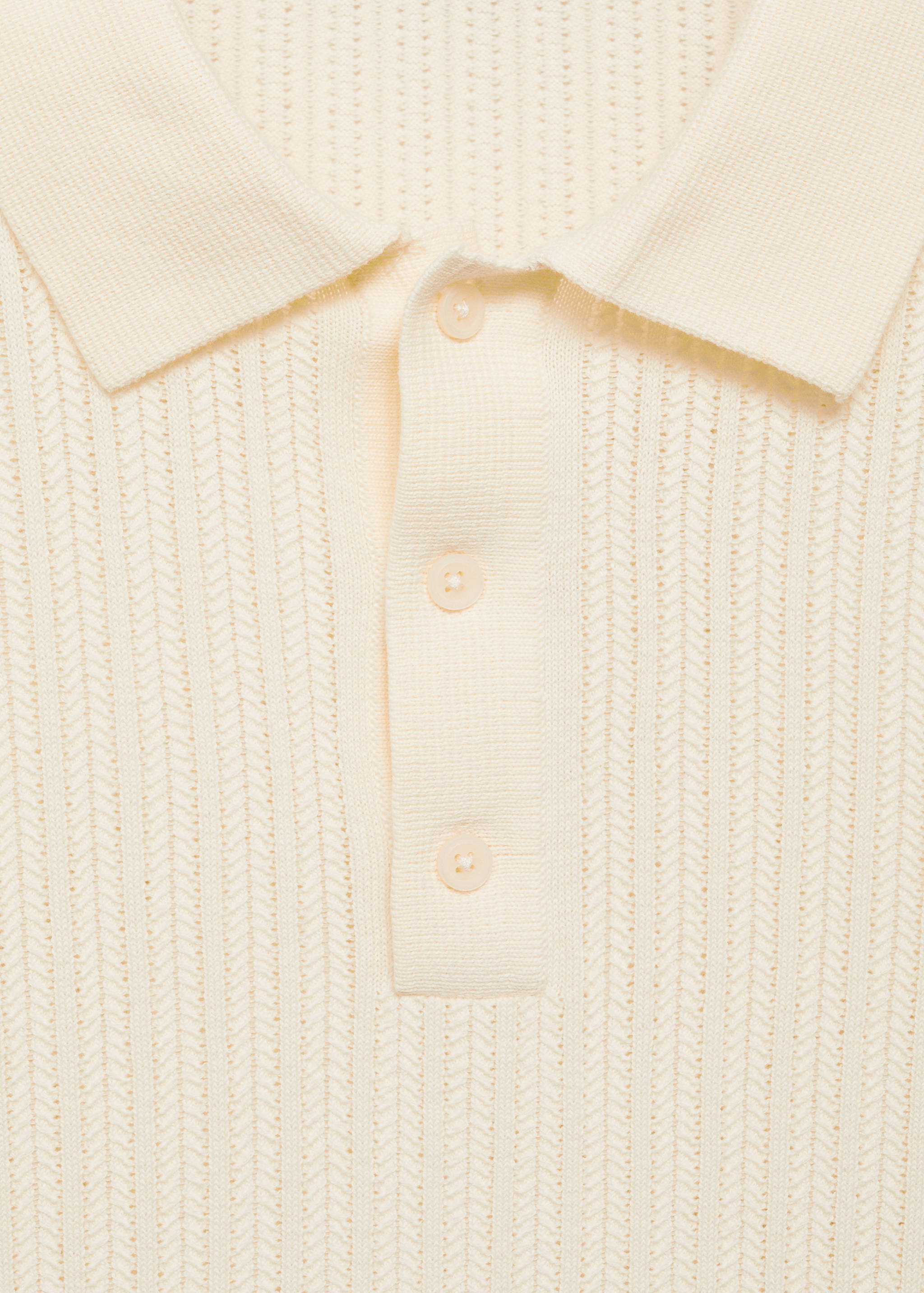 Fine-knit herringbone polo shirt - Details of the article 8