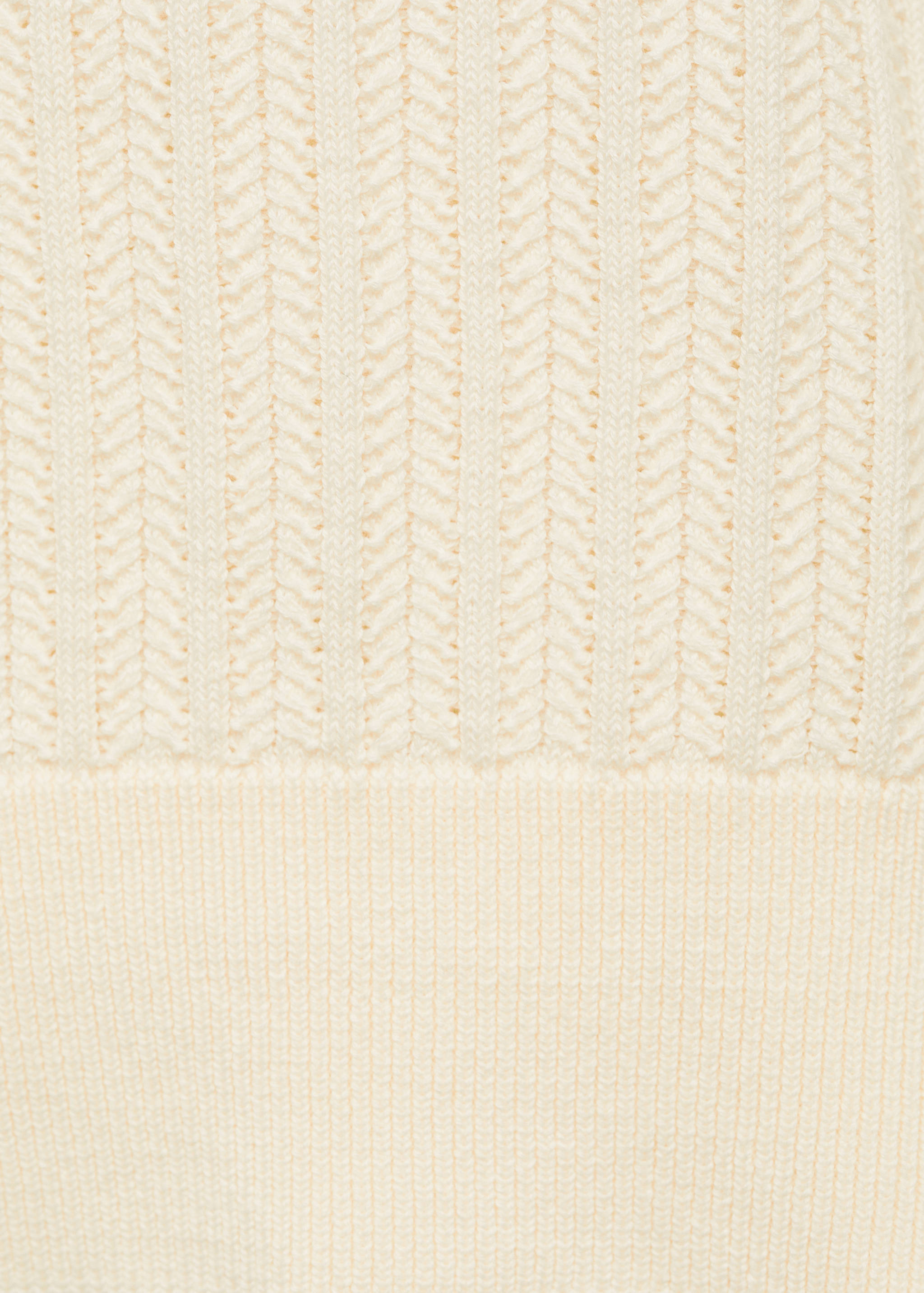 Fine-knit herringbone polo shirt - Details of the article 0
