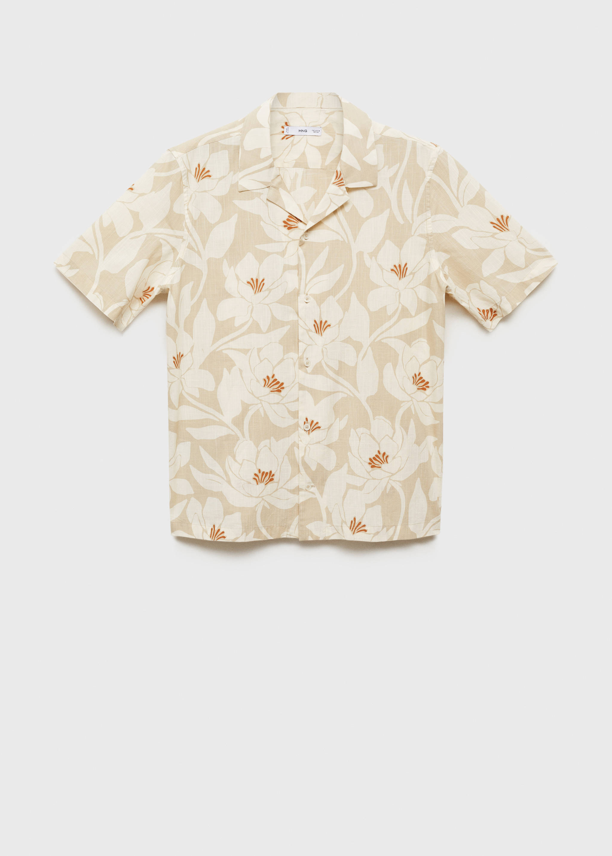 100% cotton Hawaiian-print shirt - Article without model