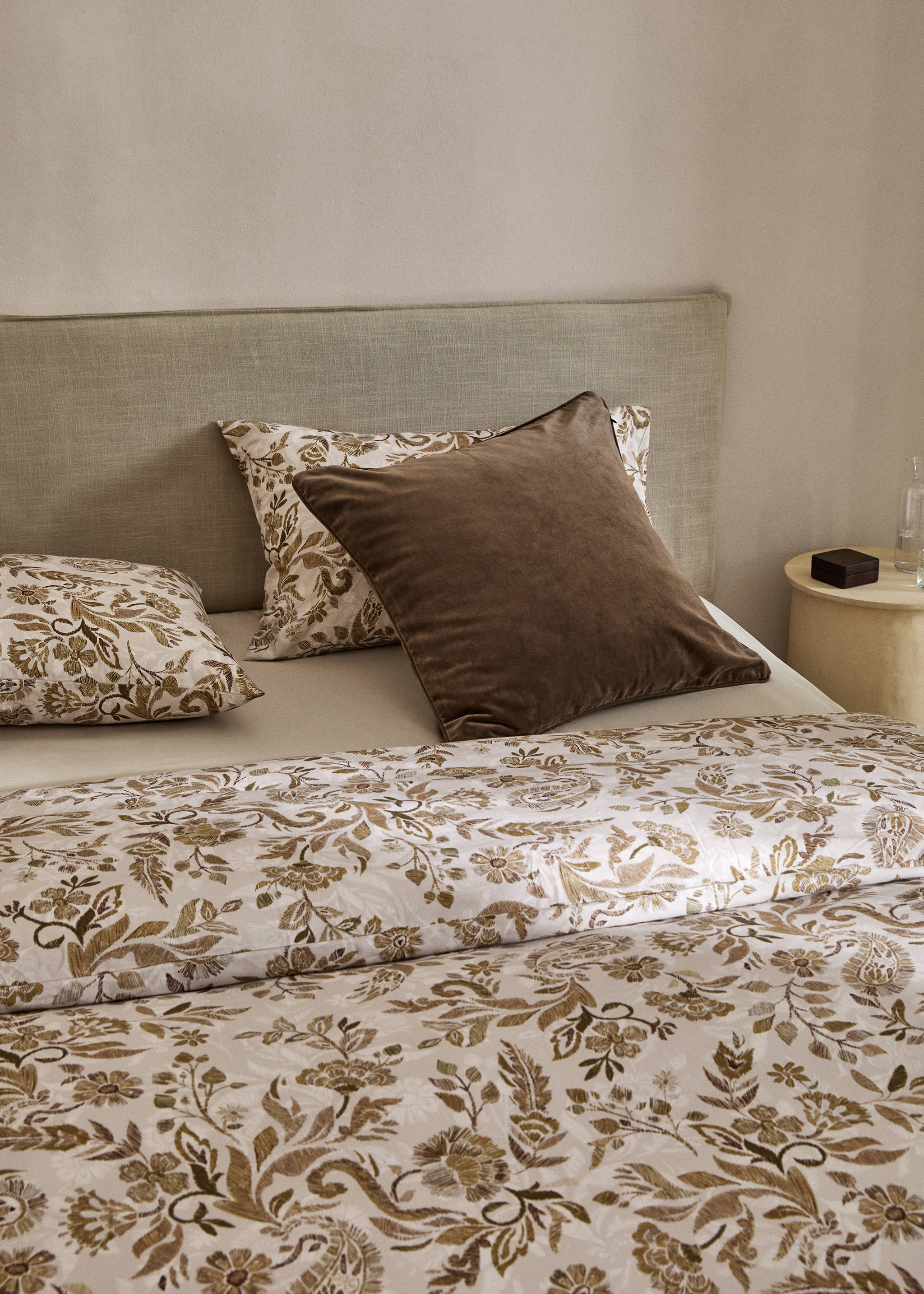Housse de couette percale de coton motif fleuri lit 135 cm - Détail de l'article 8