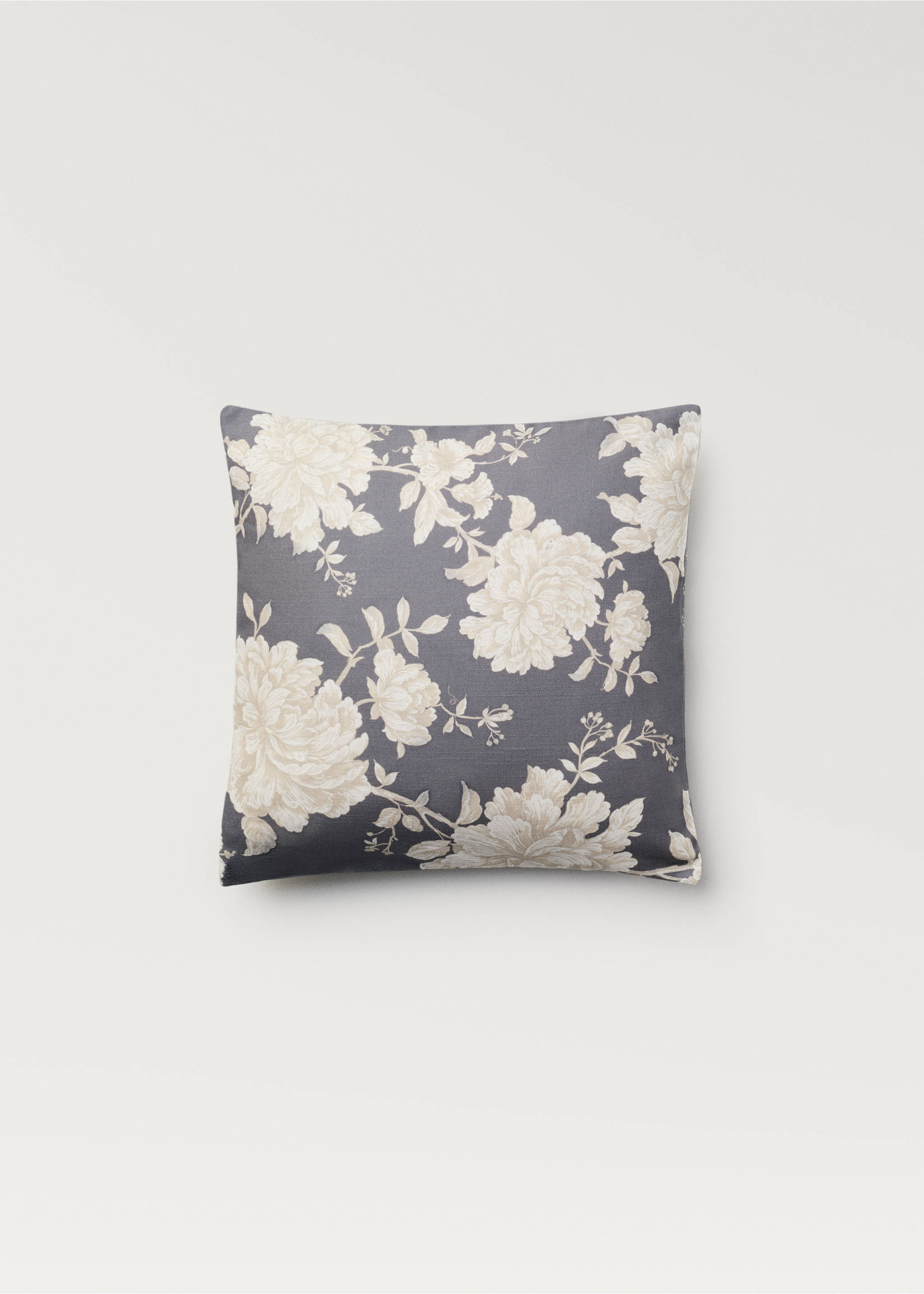 Housse coussin motif fleurs - Article sans modèle, Bleu. Ref: 77047707-00.