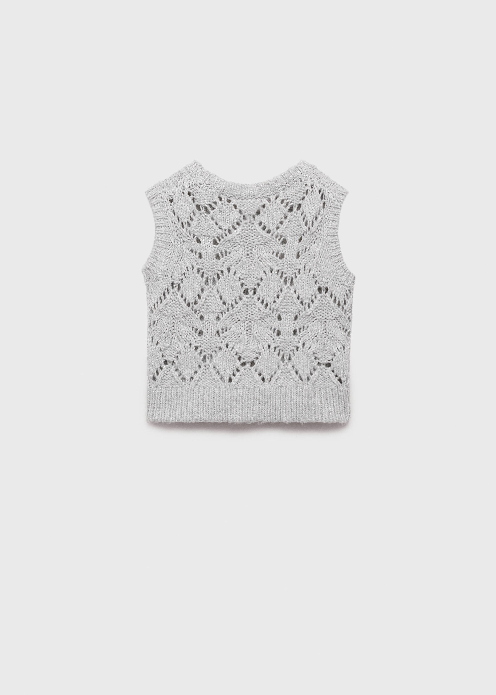 Shiny knitted vest - Reverse of the article