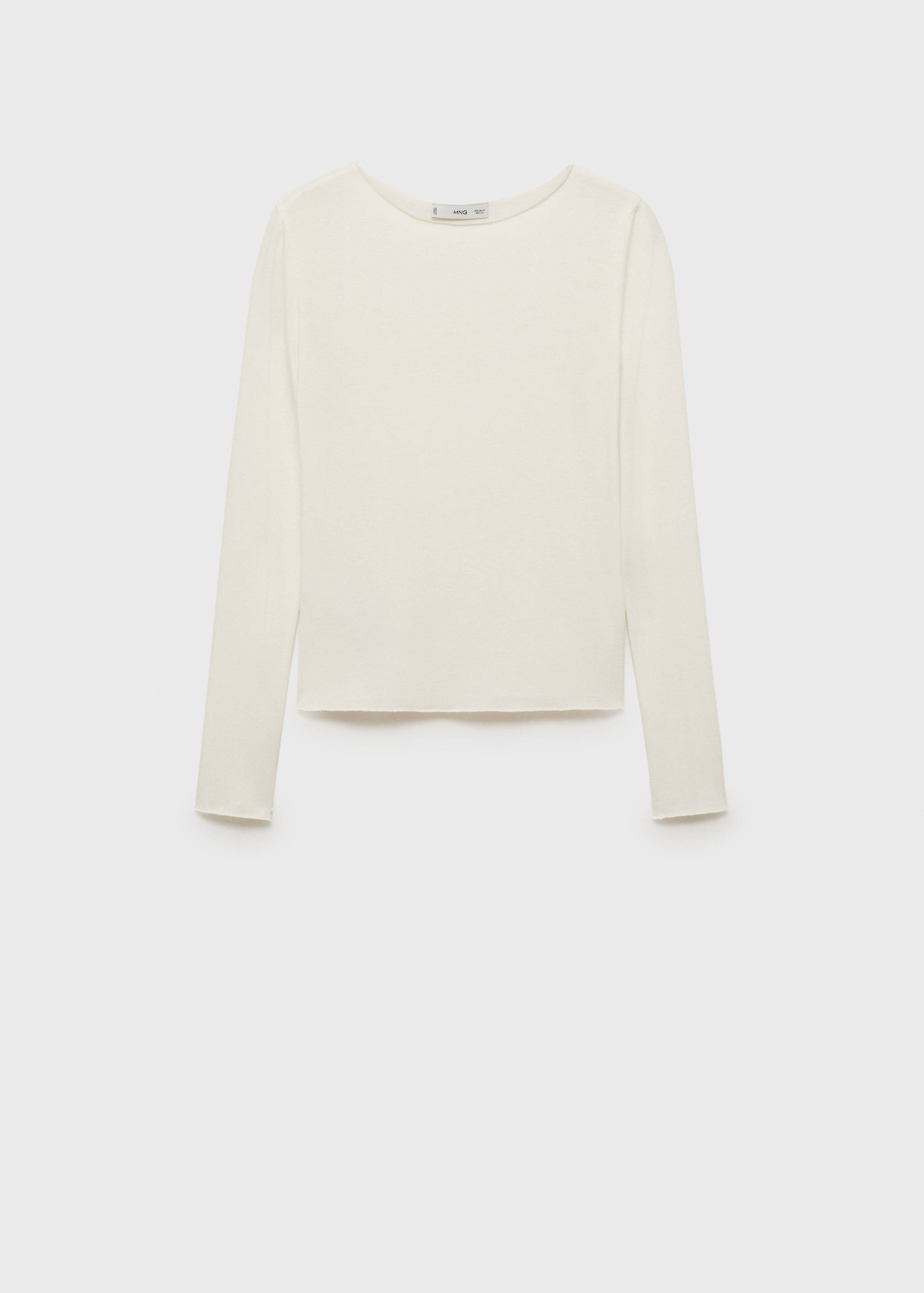 Long-sleeved boat-neck t-shirt - Article without model