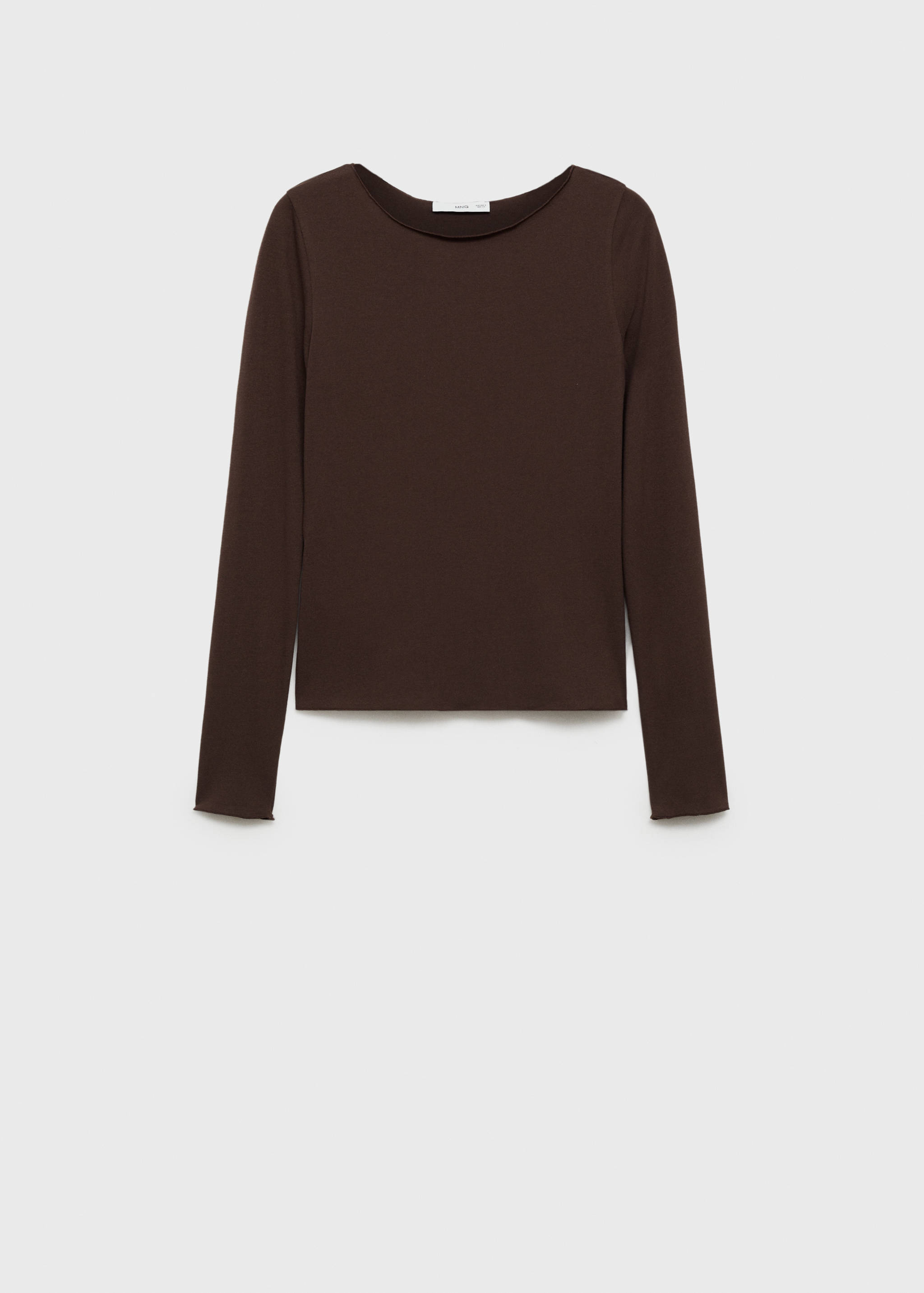 Long-sleeved boat-neck t-shirt - Article without model