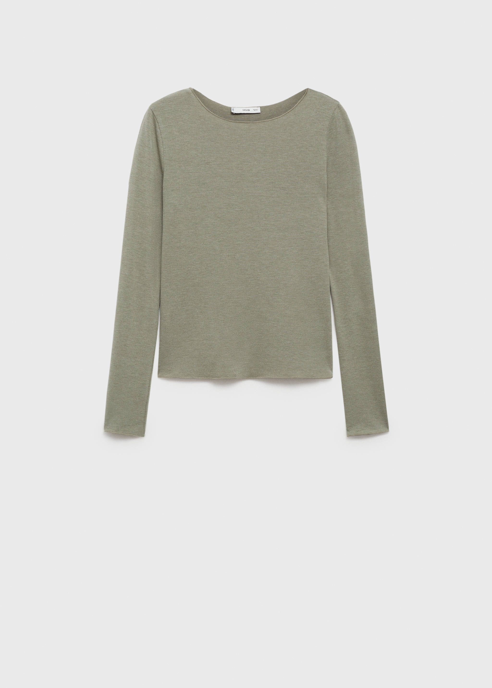Long-sleeved boat-neck t-shirt - Article without model