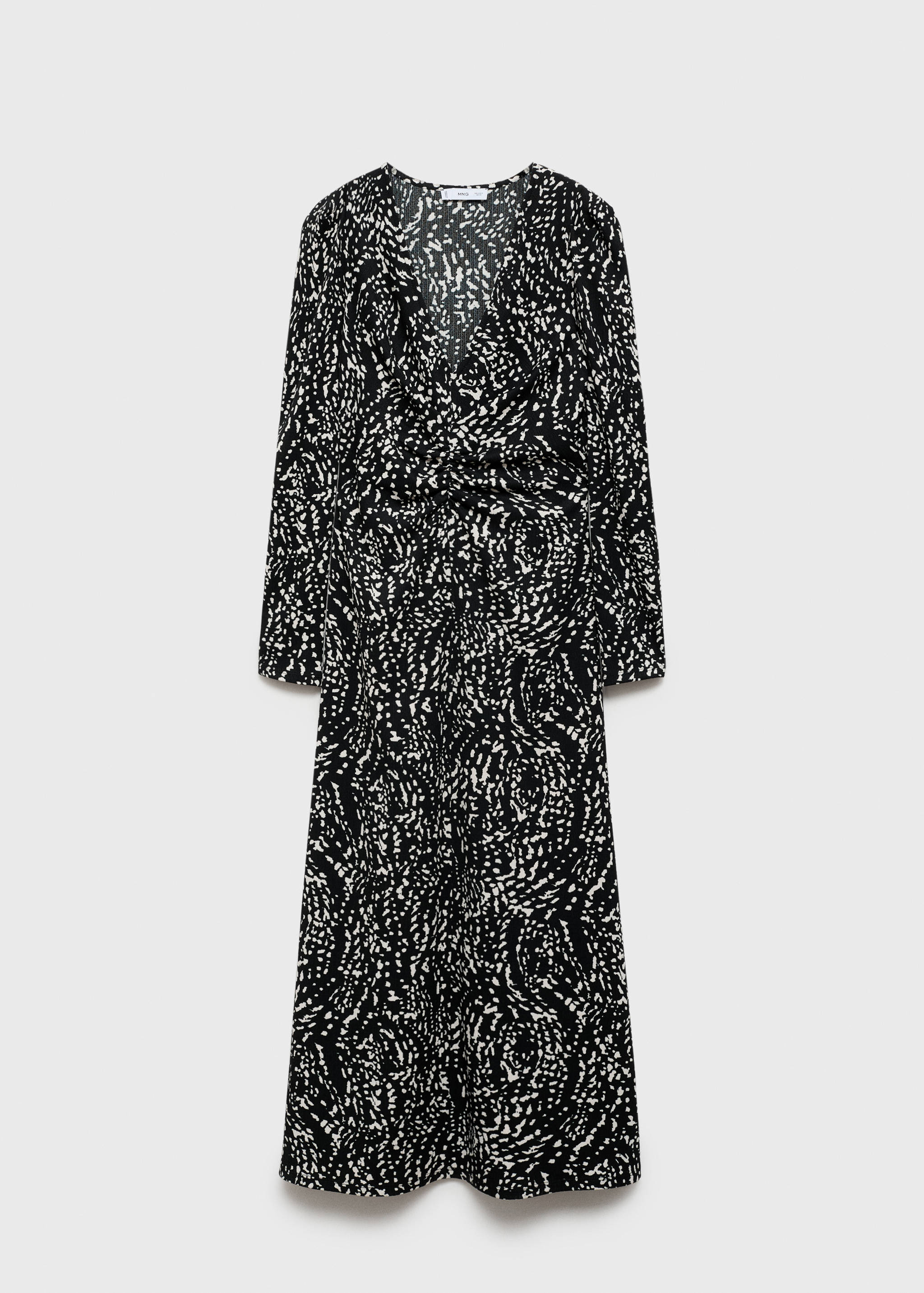 Printed dress with balloon sleeves - Article without model