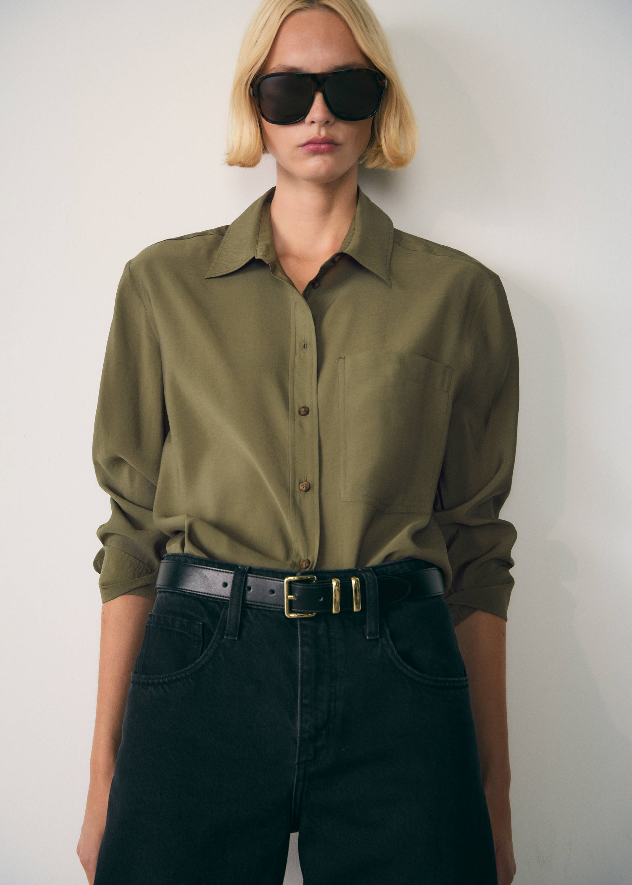 Pocket modal shirt - Details of the article 1