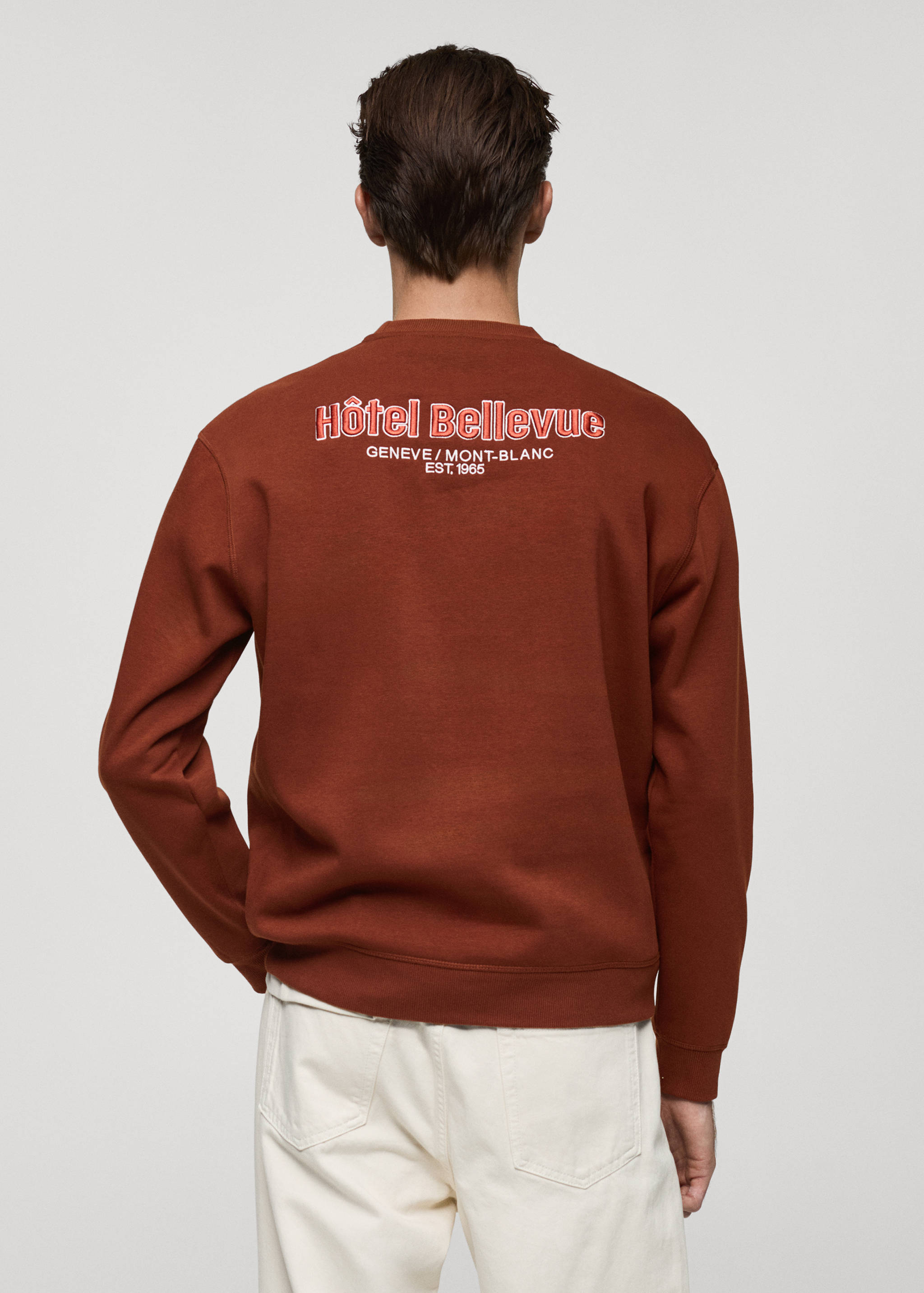 Sweatshirt estampada com texto relaxed fit - Verso do artigo