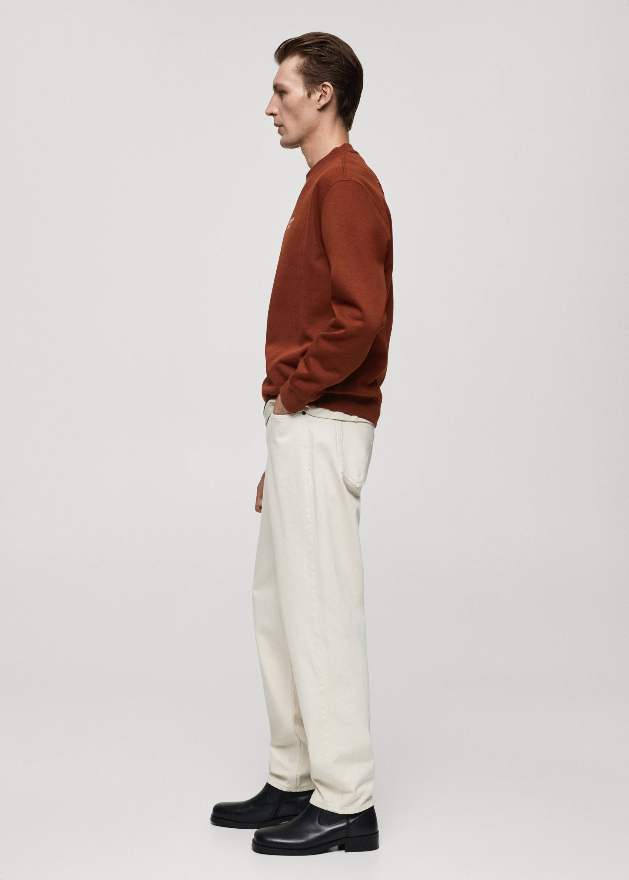 Sweatshirt estampada com texto relaxed fit - Pormenor do artigo 2