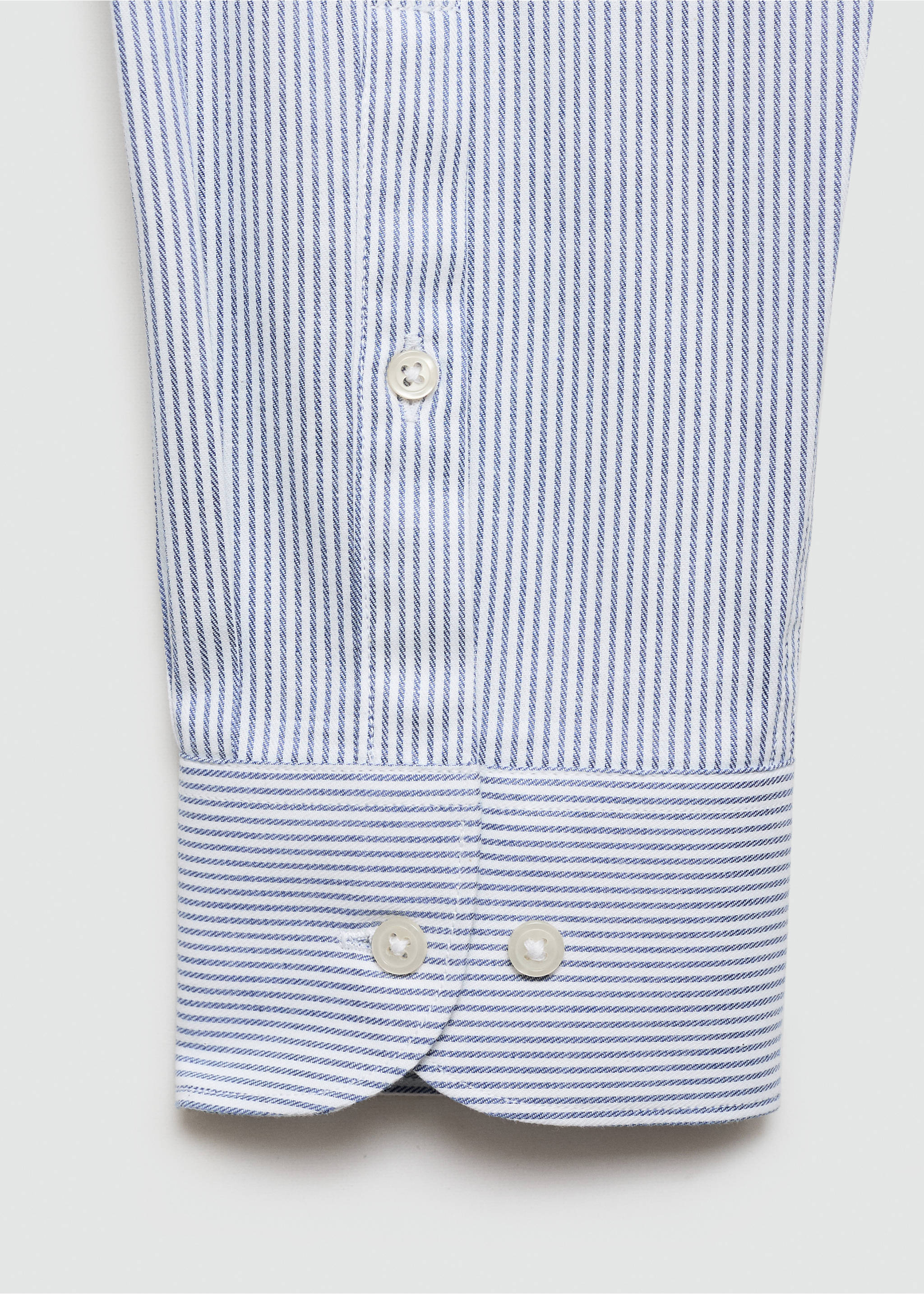 100% cotton flannel stripe shirt - Details of the article 0, Ink Blue. Ref: 77047925-00.