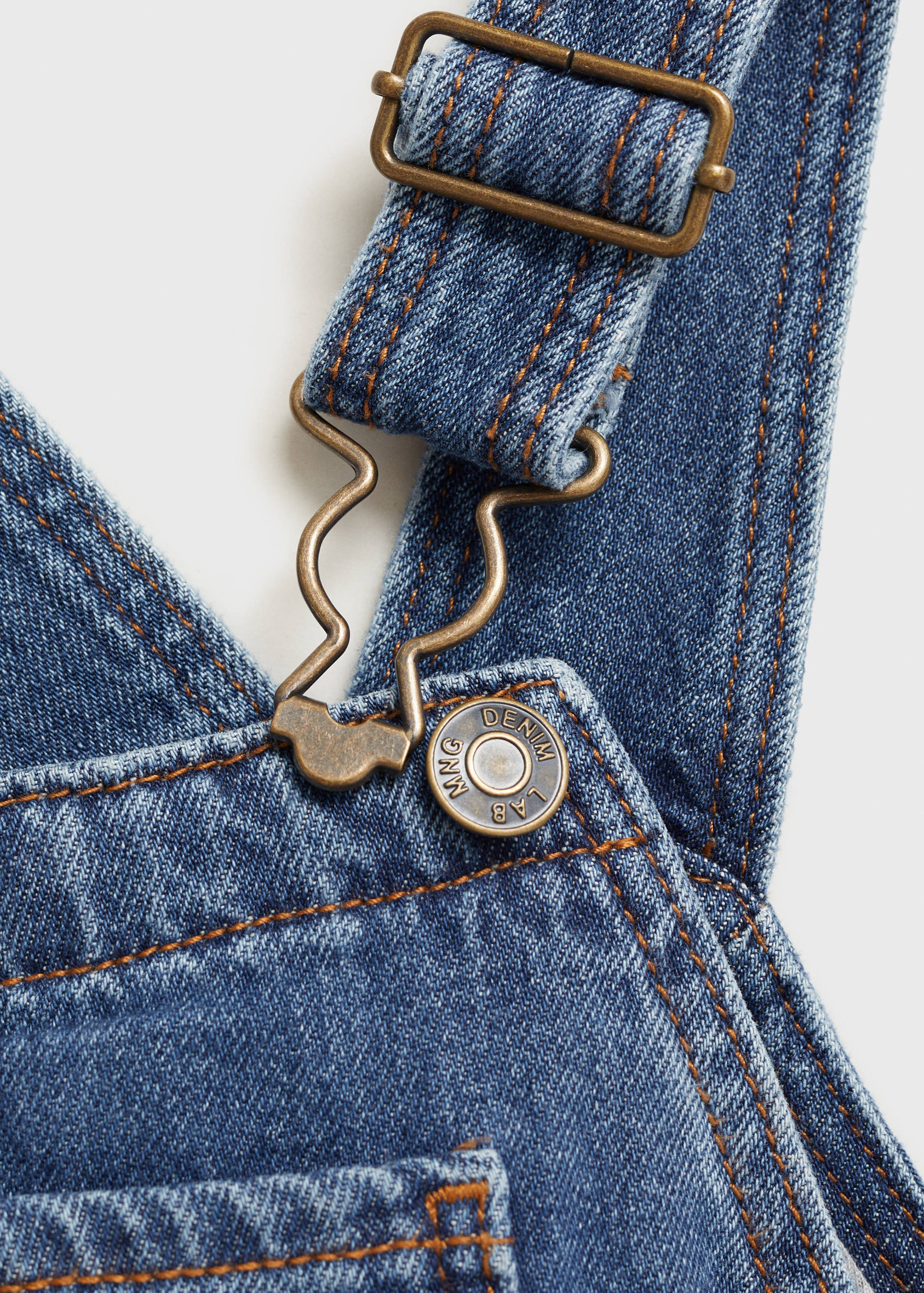 Long denim overalls with pocket - Details of the article 8