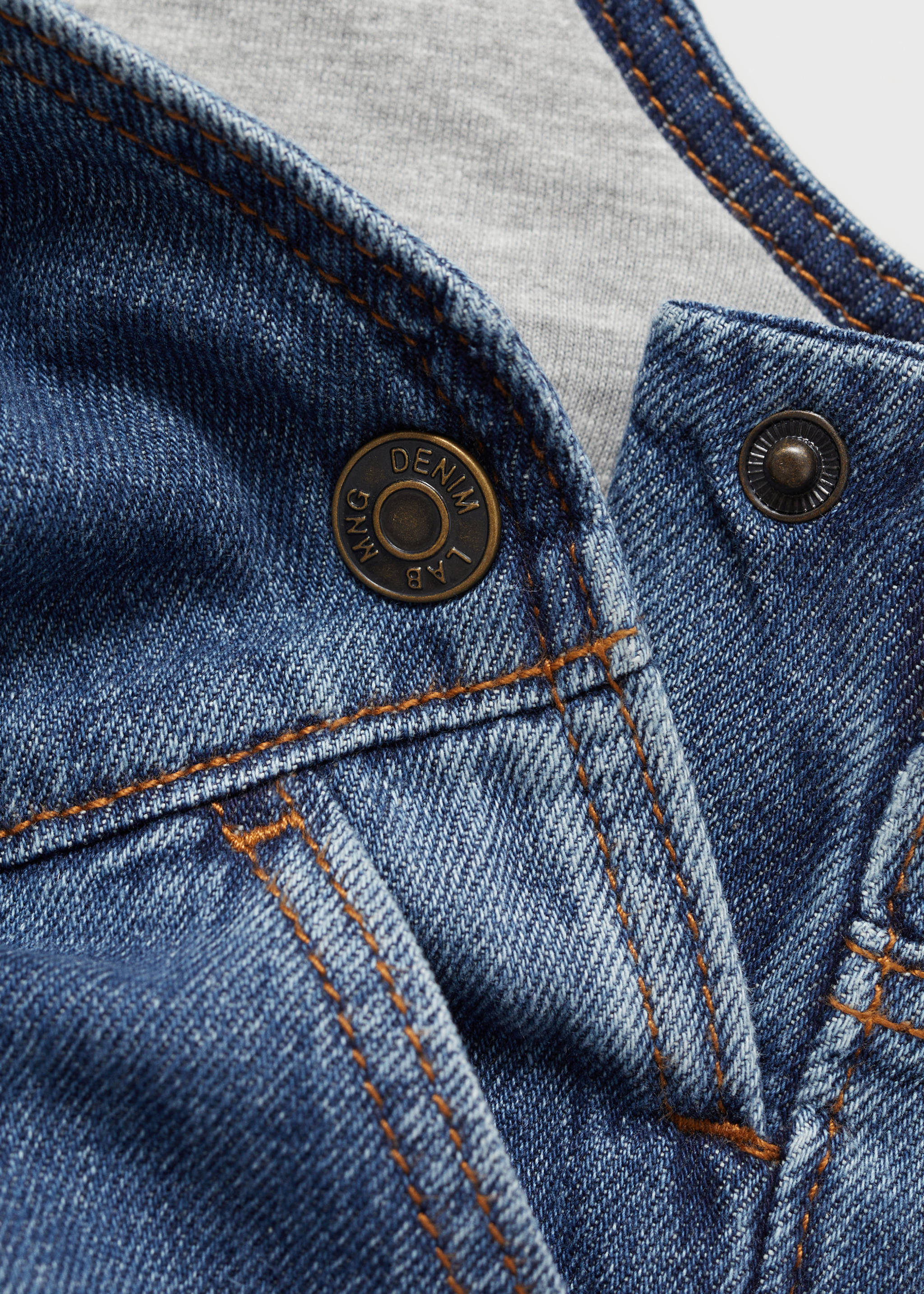 Long denim overalls with pocket - Details of the article 0