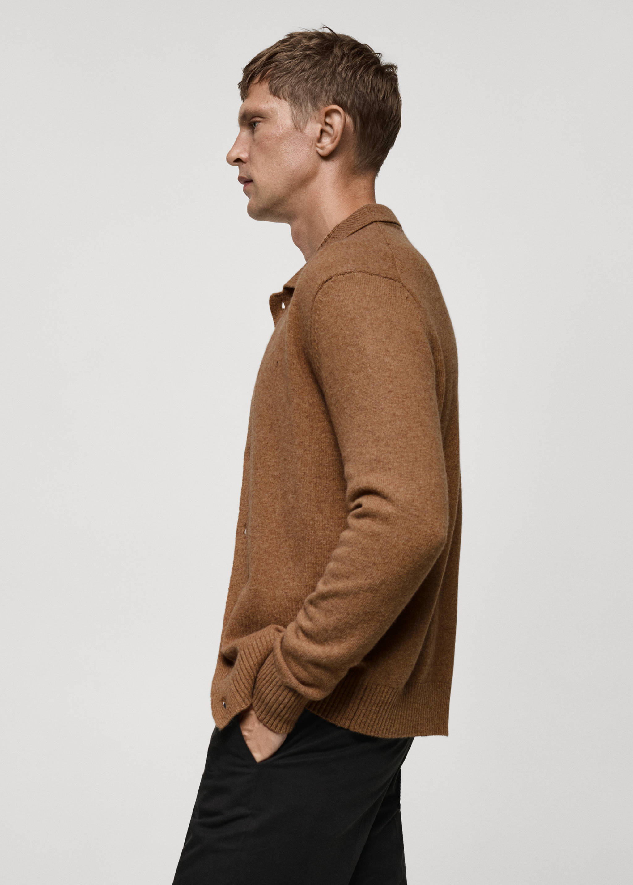 Woll-Cardigan mit Rippmuster - Detail des Artikels 2