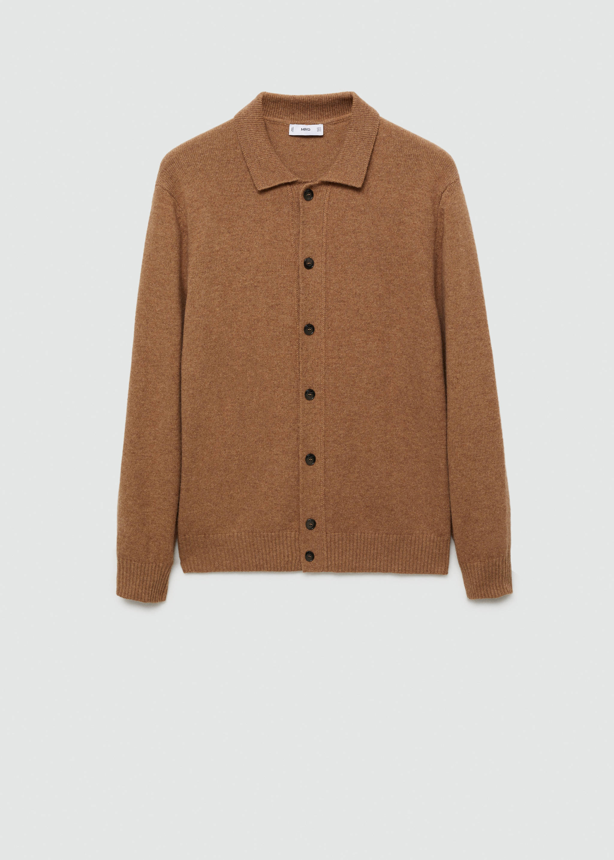 Woll-Cardigan mit Rippmuster - Artikel ohne Model