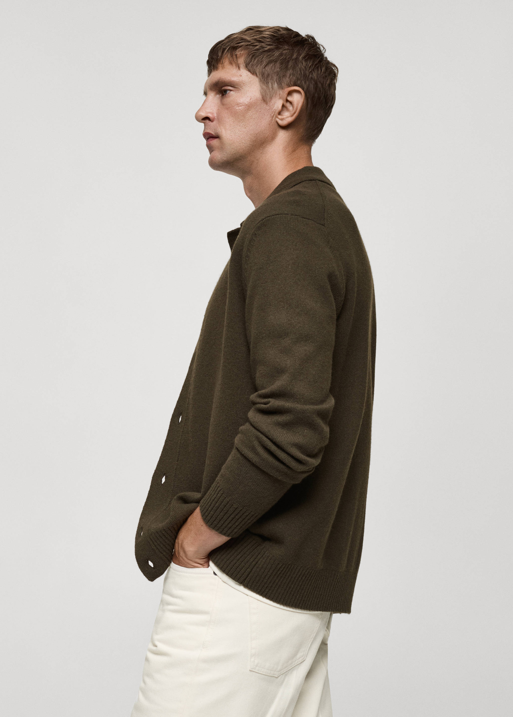 Woll-Cardigan mit Rippmuster - Detail des Artikels 2