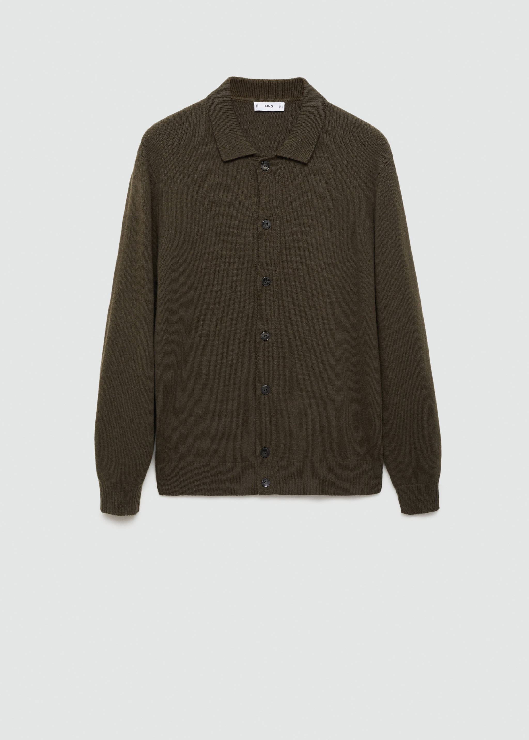 Woll-Cardigan mit Rippmuster - Artikel ohne Model