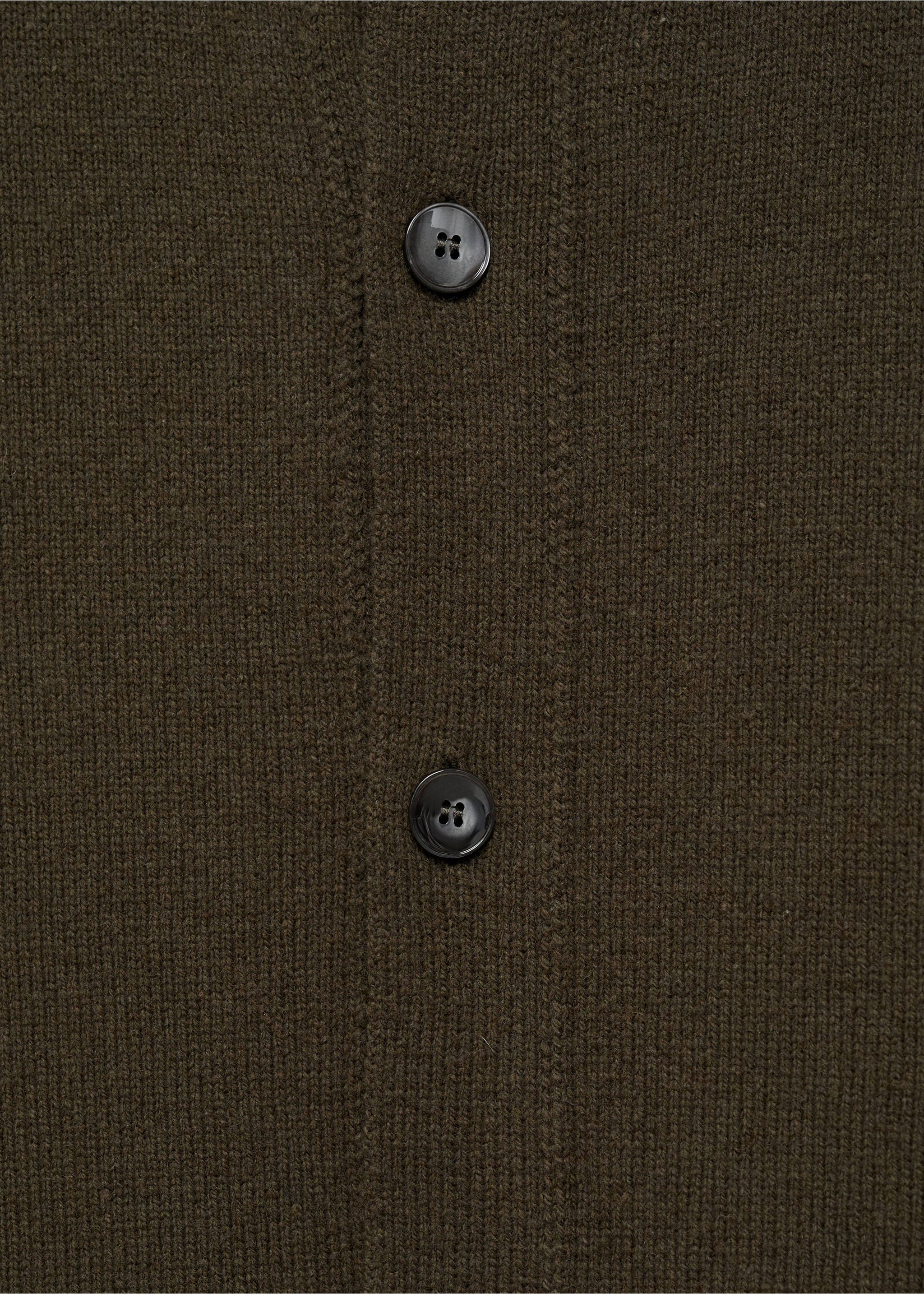 Cárdigan lana punto canalé - Detalle del artículo 0, Khaki. Ref: 77047928-00.