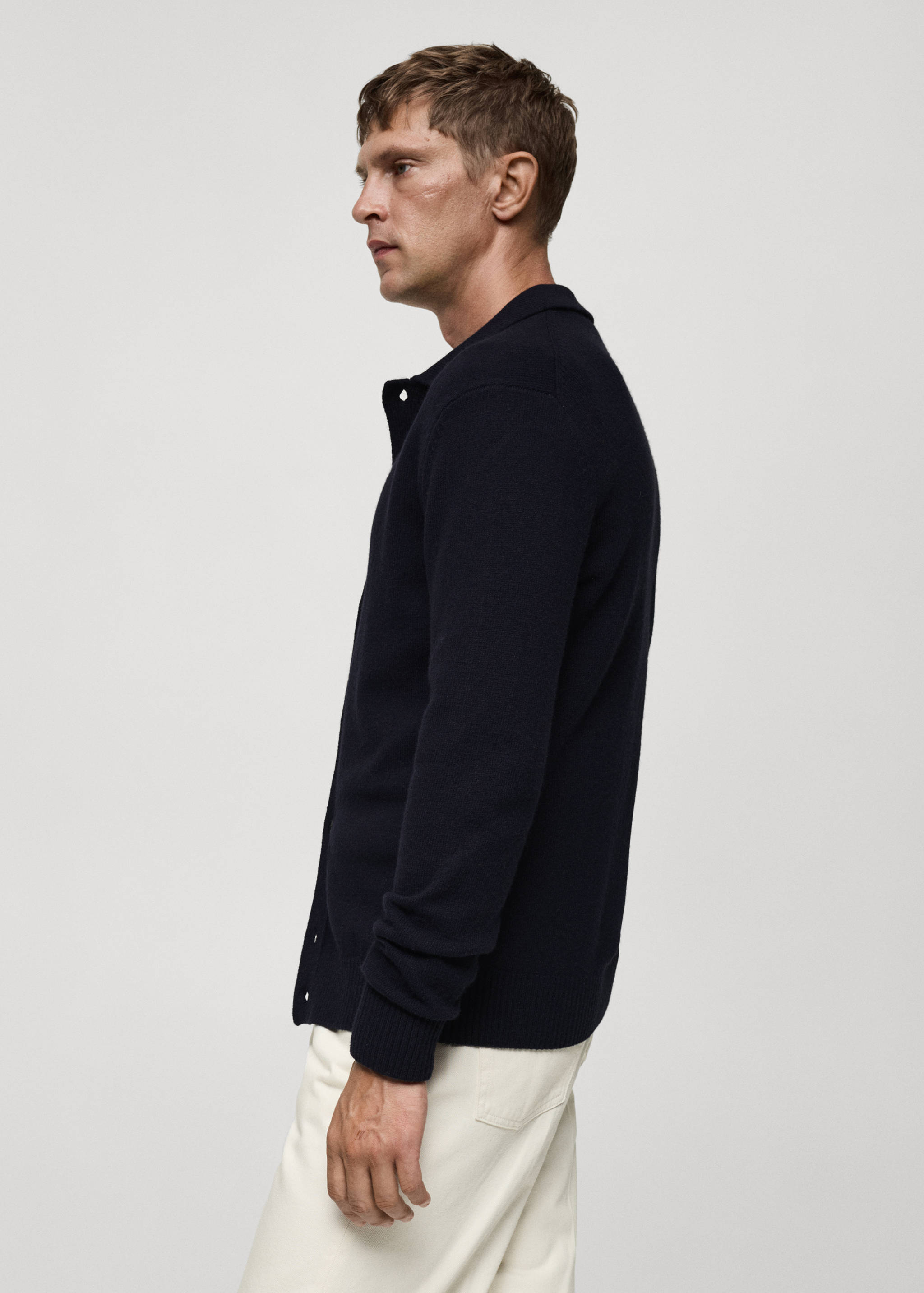 Woll-Cardigan mit Rippmuster - Detail des Artikels 2