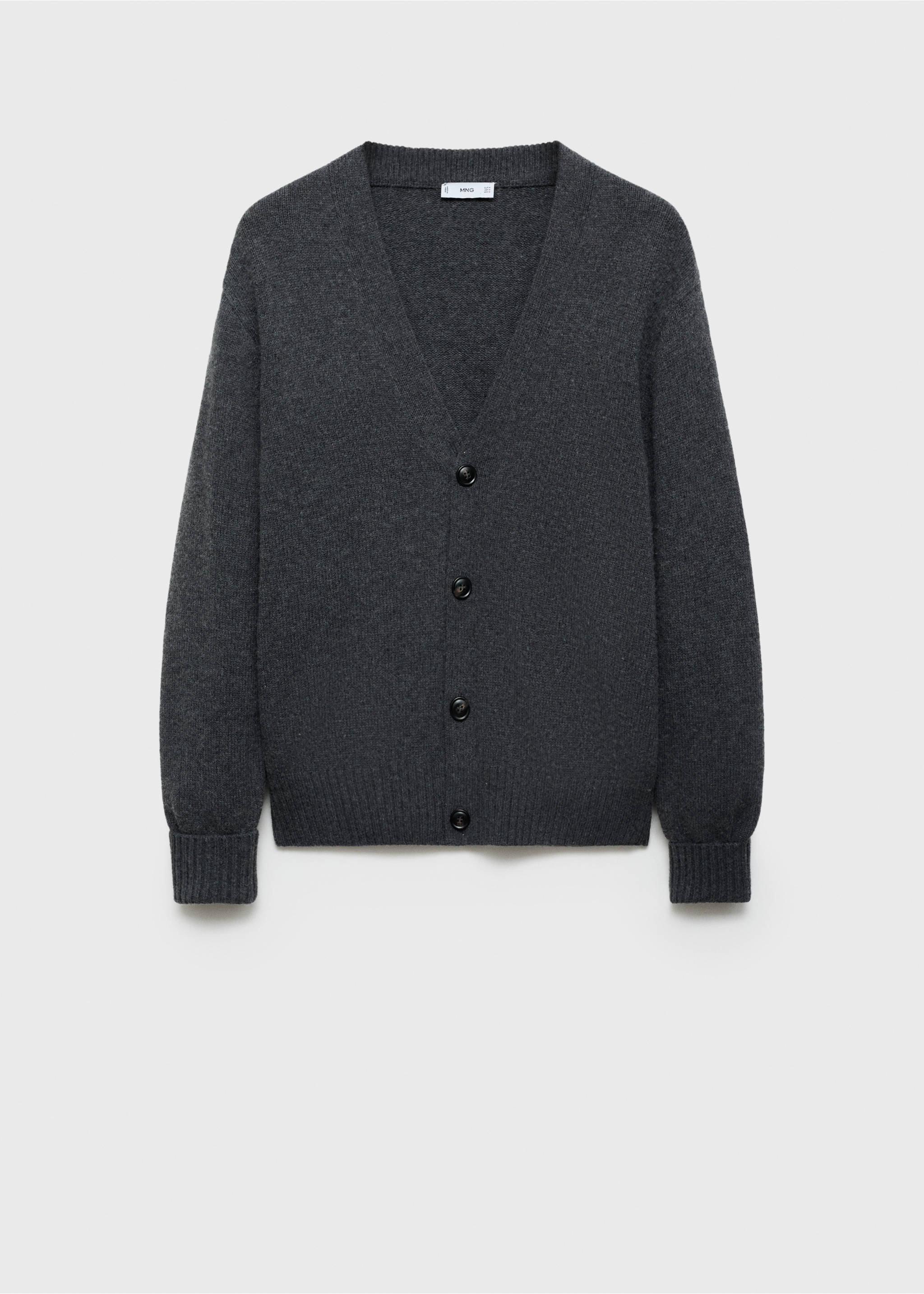 Wollcardigan aus mittelfeinem Strick - Artikel ohne Model, Anthrazit. Ref: 77047929-00.