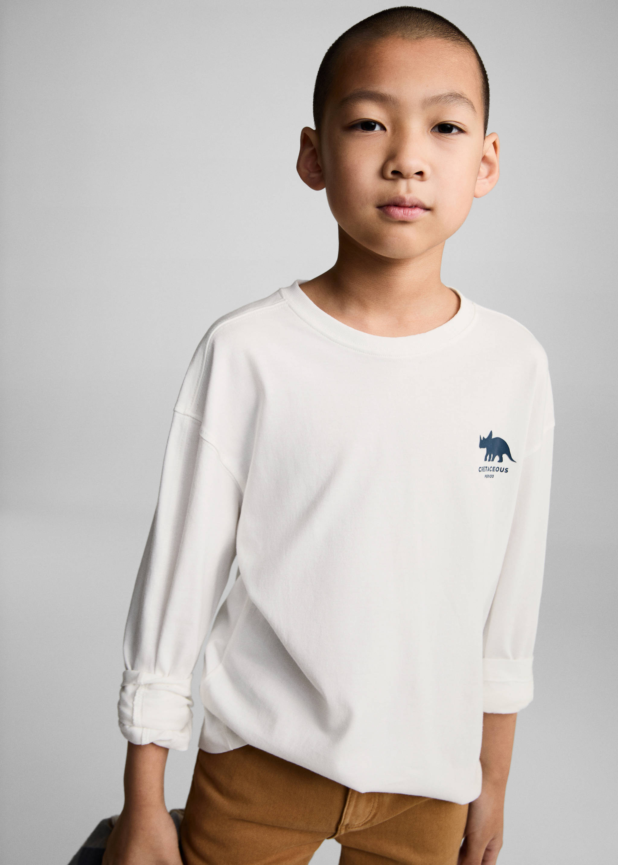 Bedrukt T-shirt met lange mouwen - Middenvlak