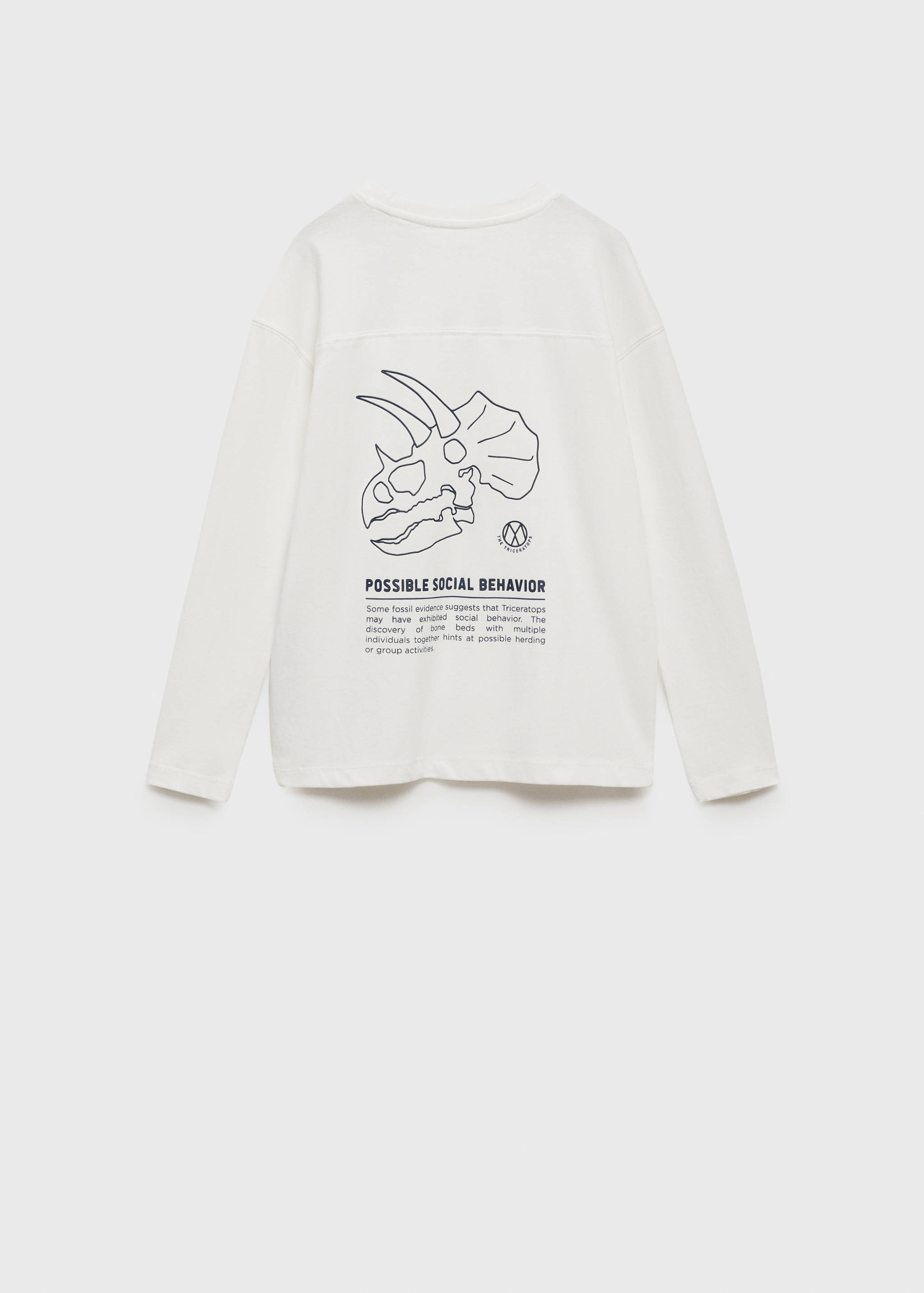 Bedrukt T-shirt met lange mouwen - Achterkant van het artikel