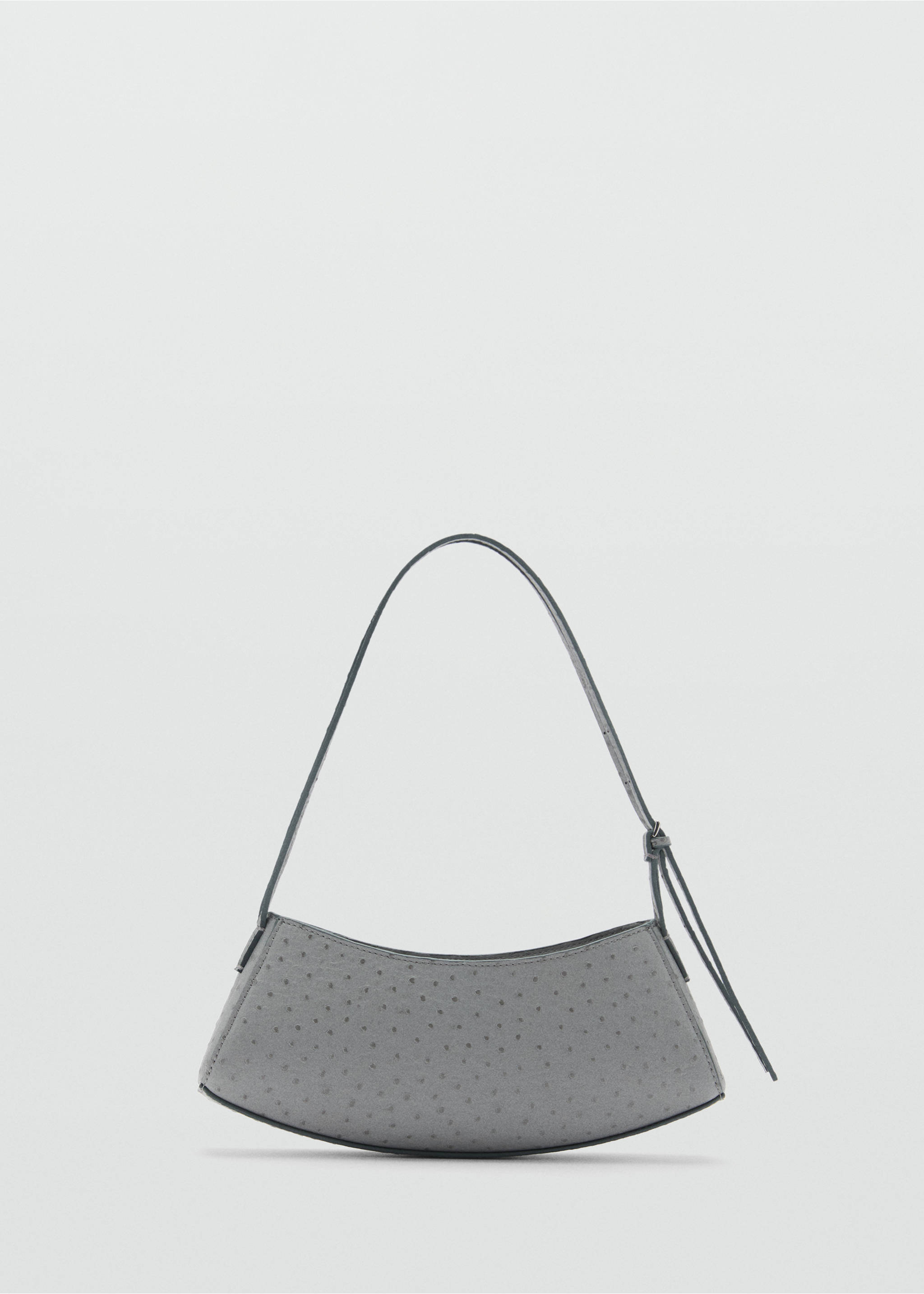 Oval textured bag - Article without model, Grey. Ref: 77047933-00.