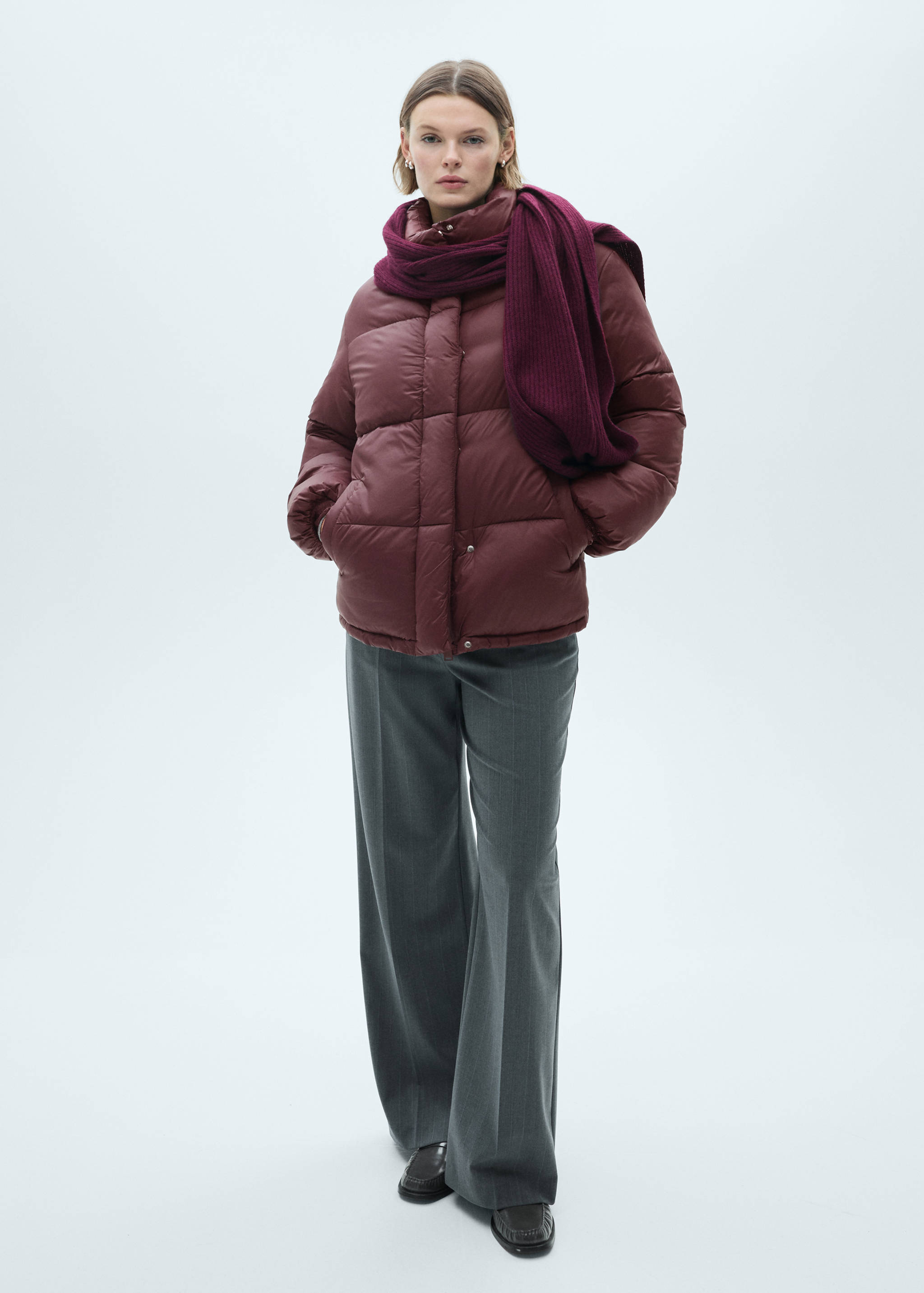 Short puffer anorak - General plane