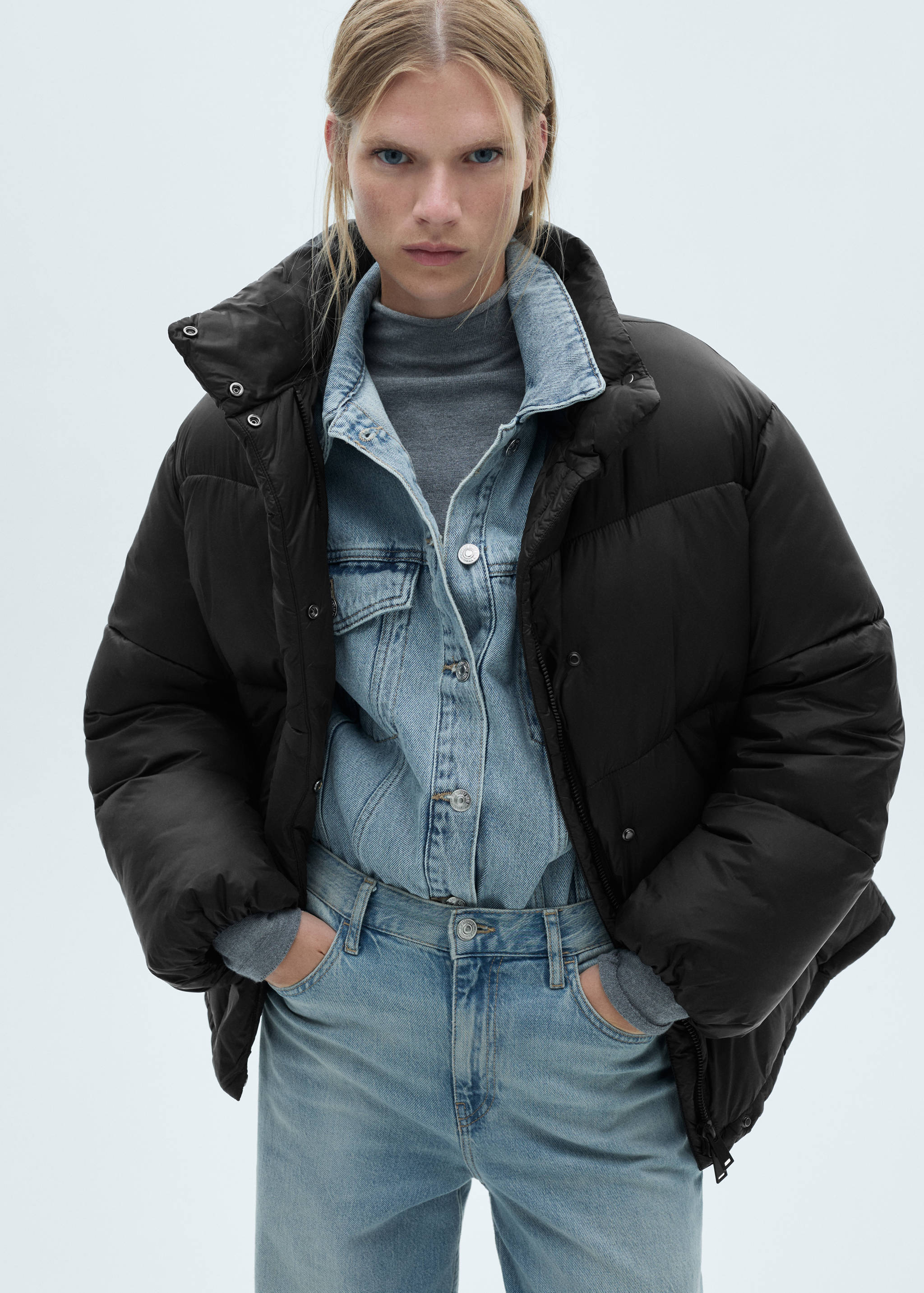 Short puffer anorak - Medium plane