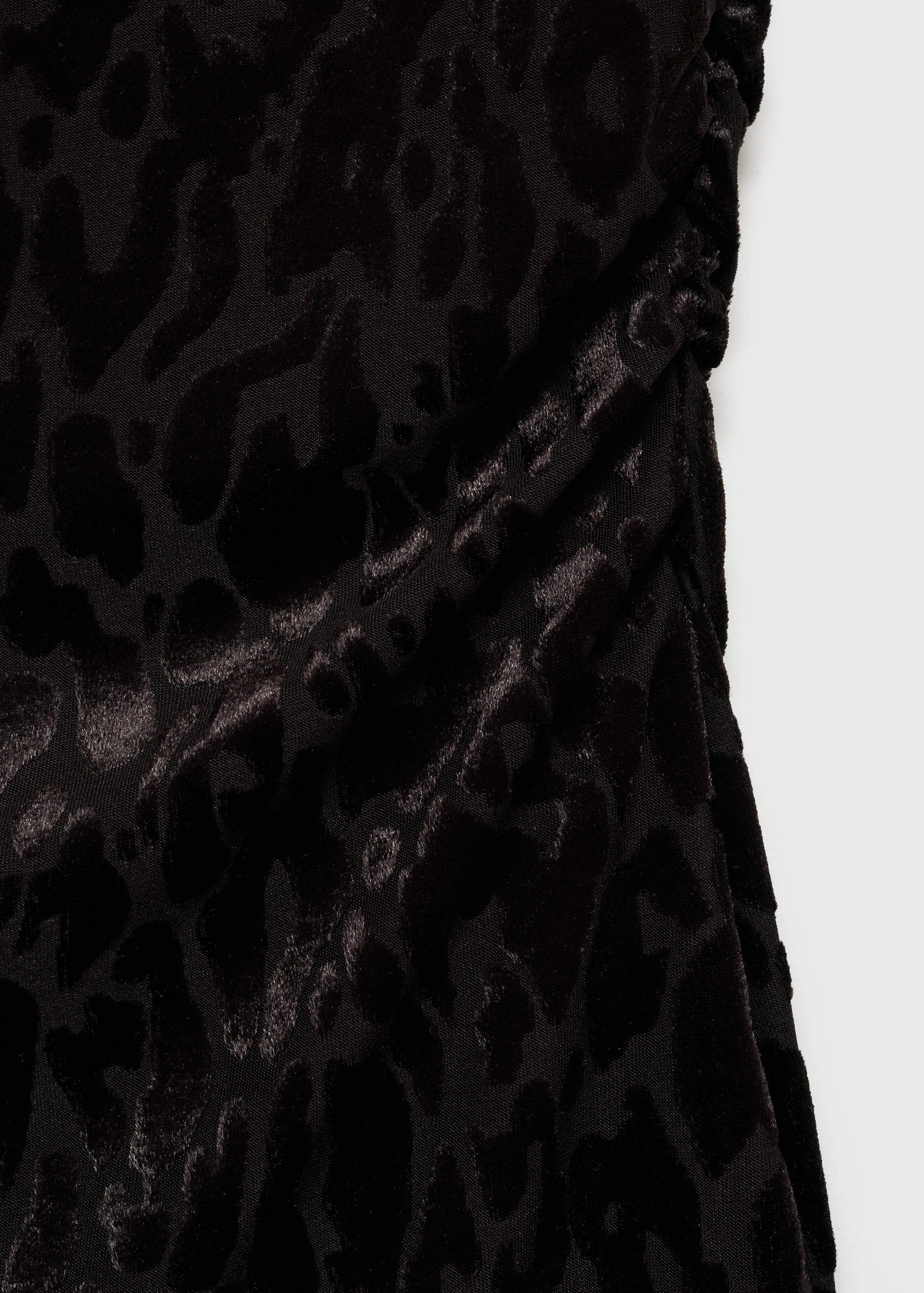 Short velvet leopard-print dress - Details of the article 8