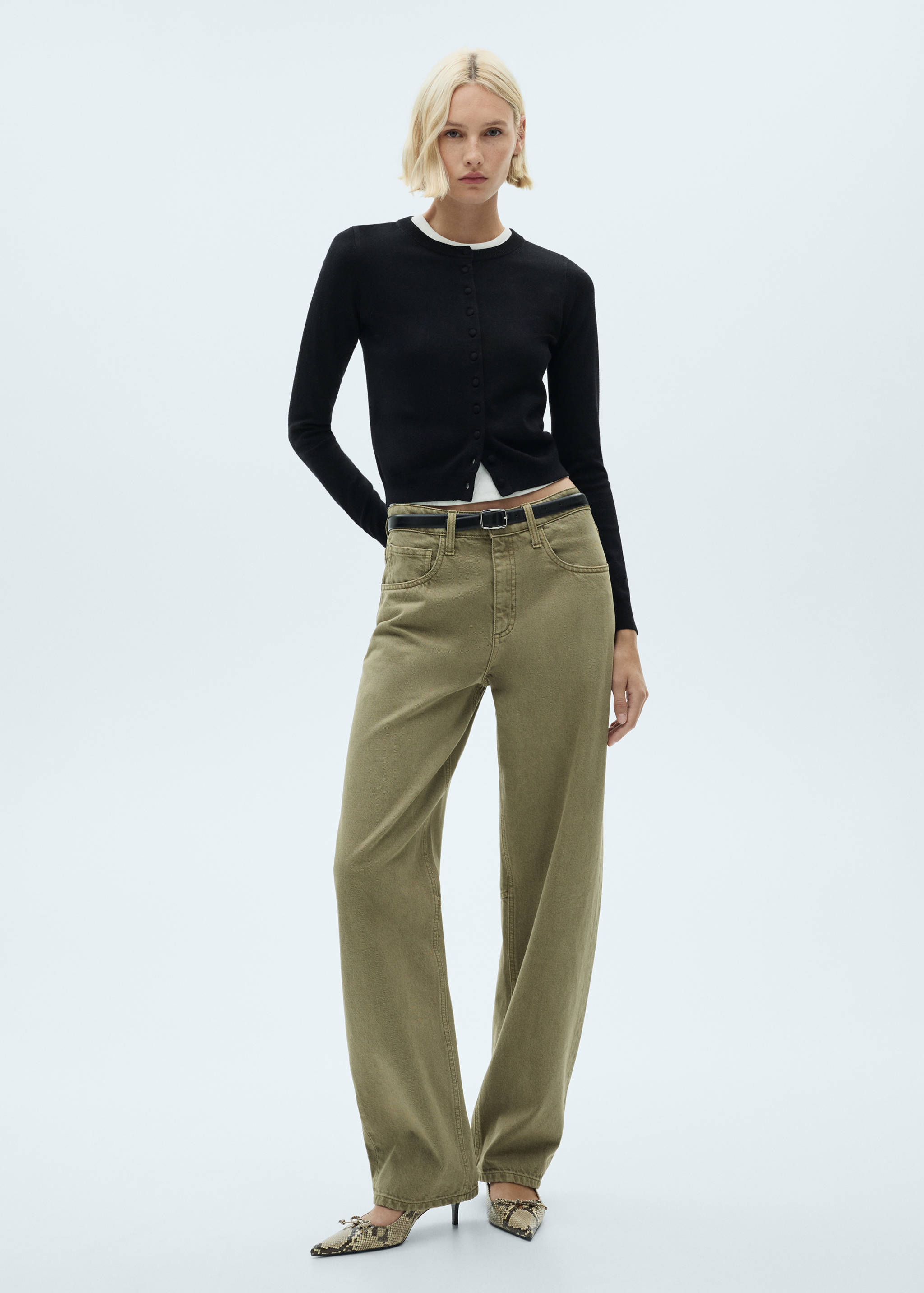 Cárdigan punto fino - Plano general