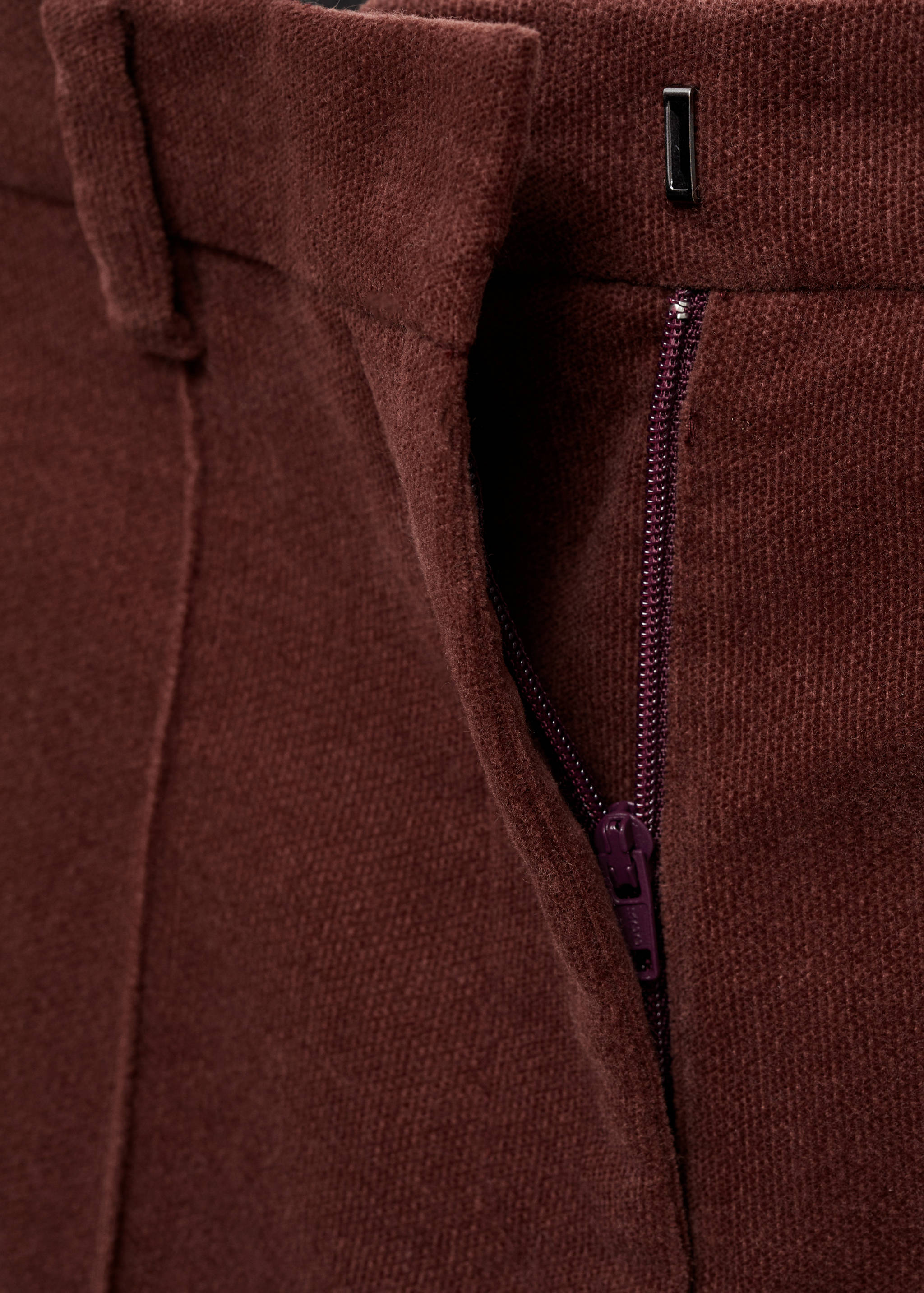 Straight velvet trousers - Details of the article 8