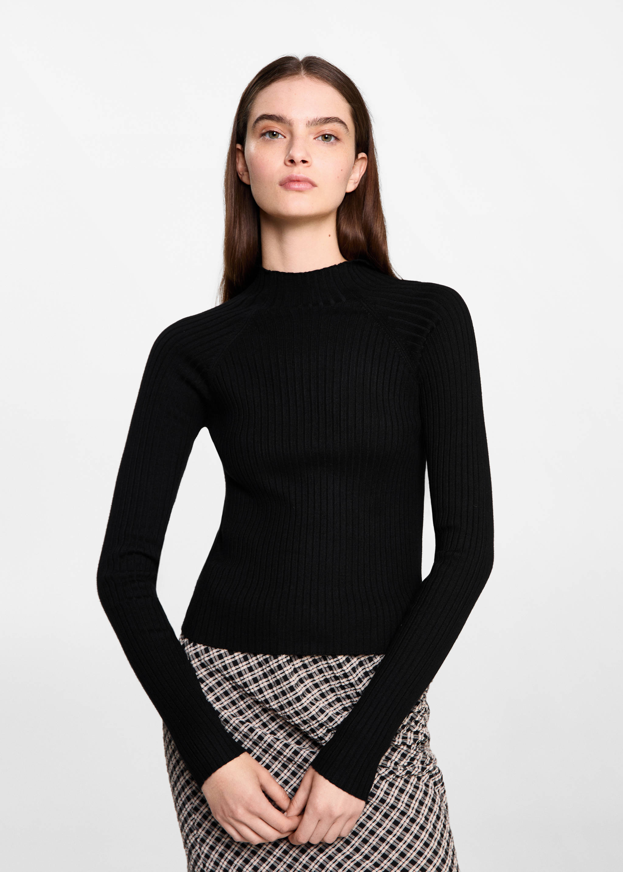 Turtleneck ribbed sweater - Medium plane