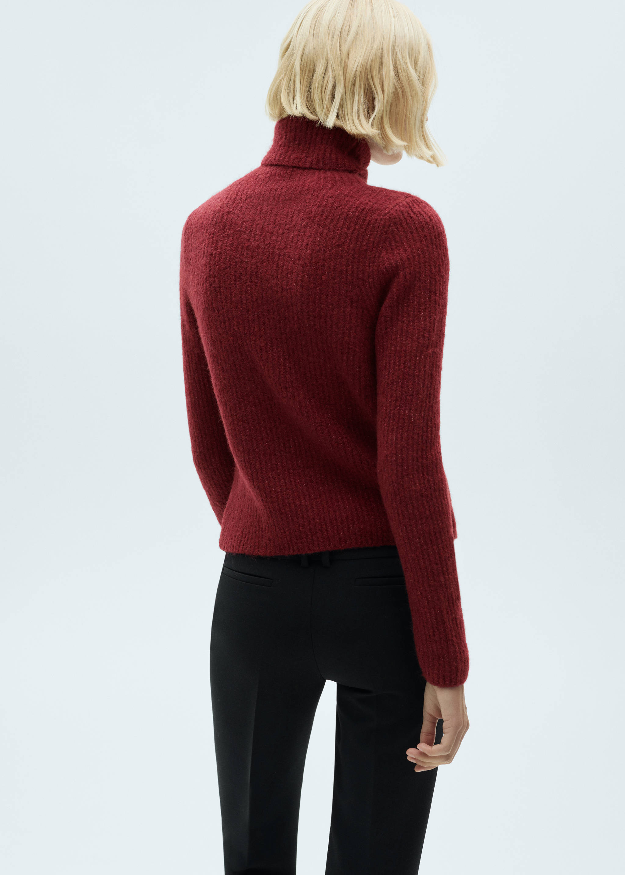 Turtleneck knitted sweater - Reverse of the article