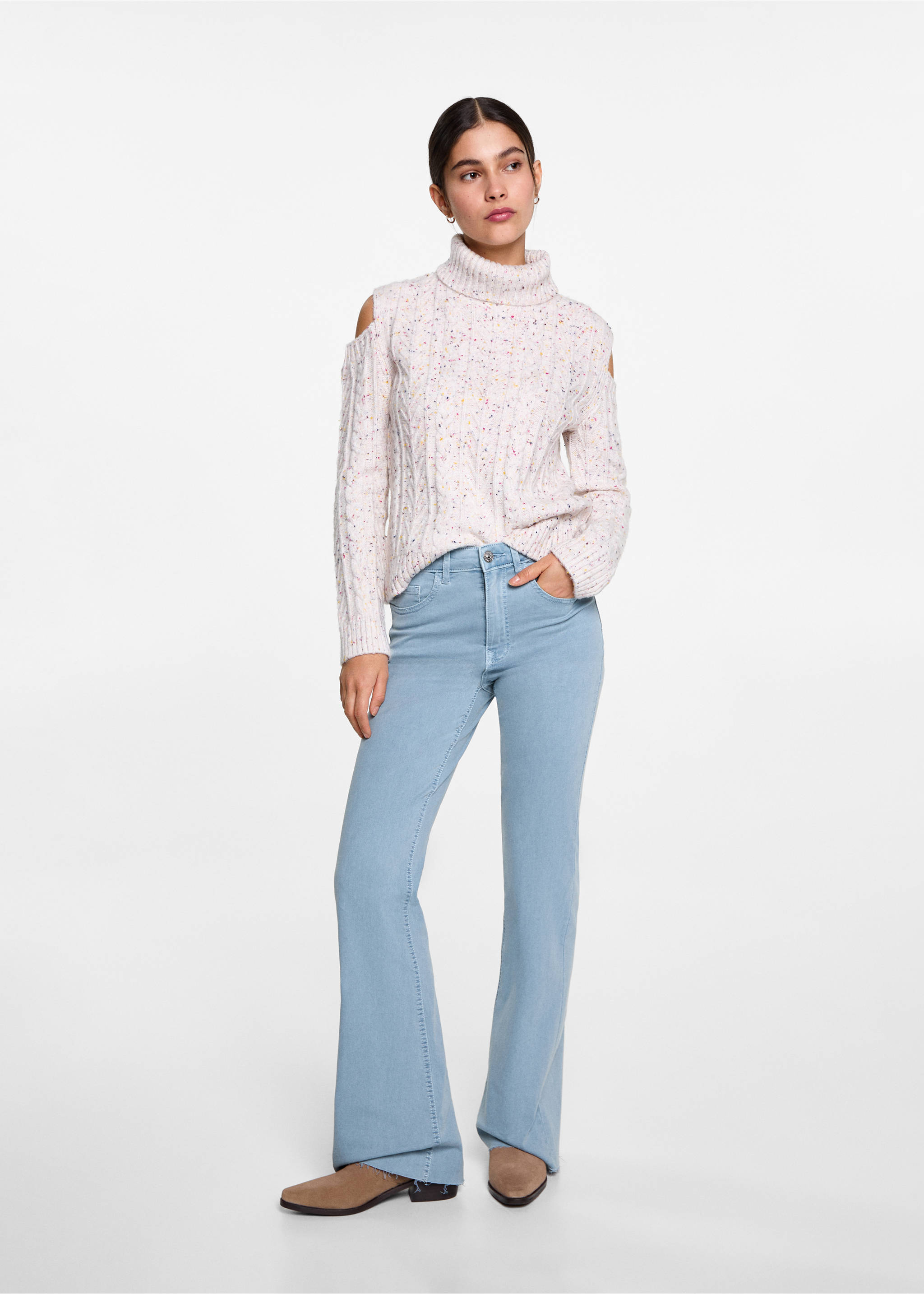 Ausgestellte Hose - Allgemeine Ansicht, Porzellanblau. Ref: 77048280-00.