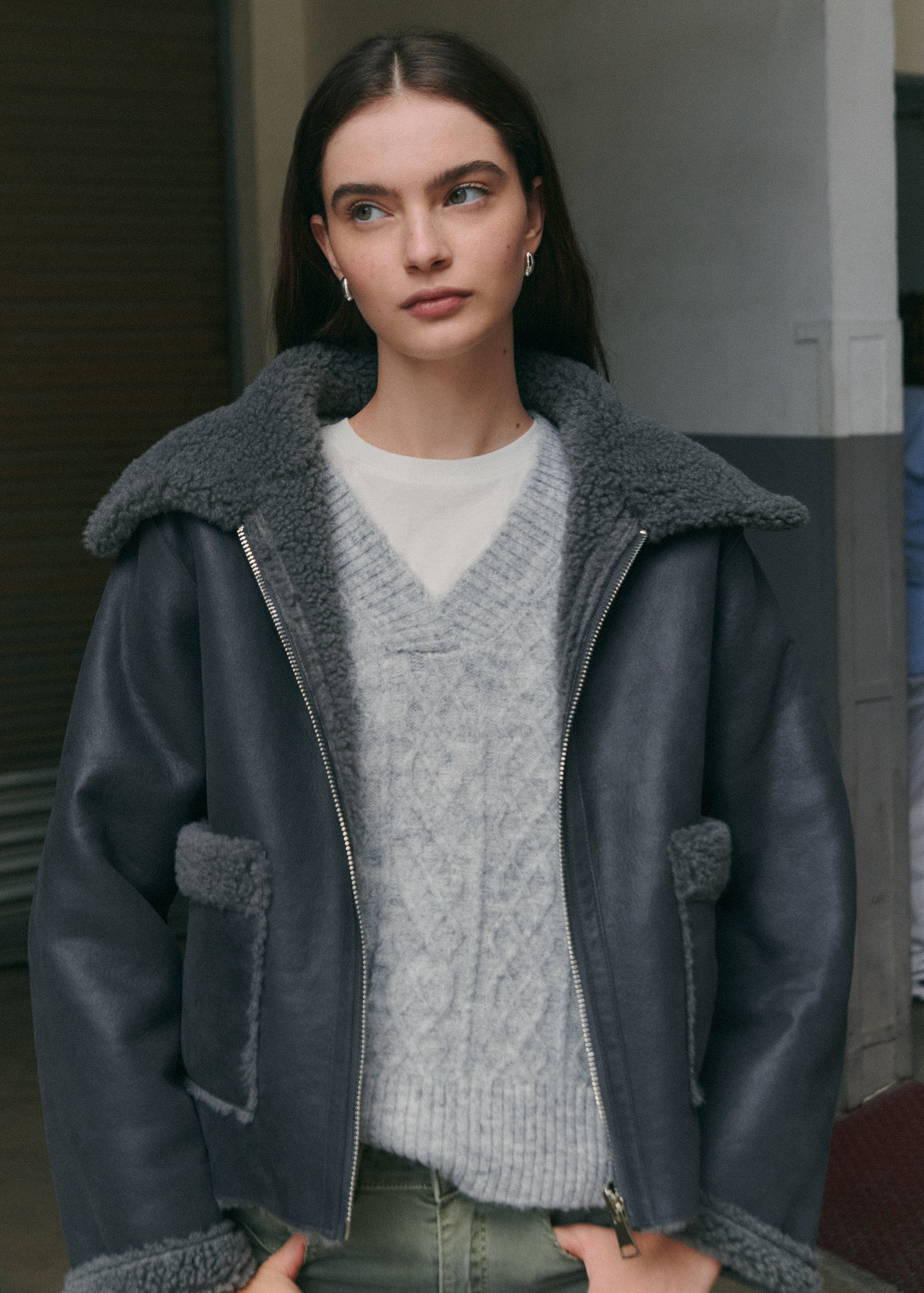 Blouson doublé imitation mouton - Détail de l'article 5