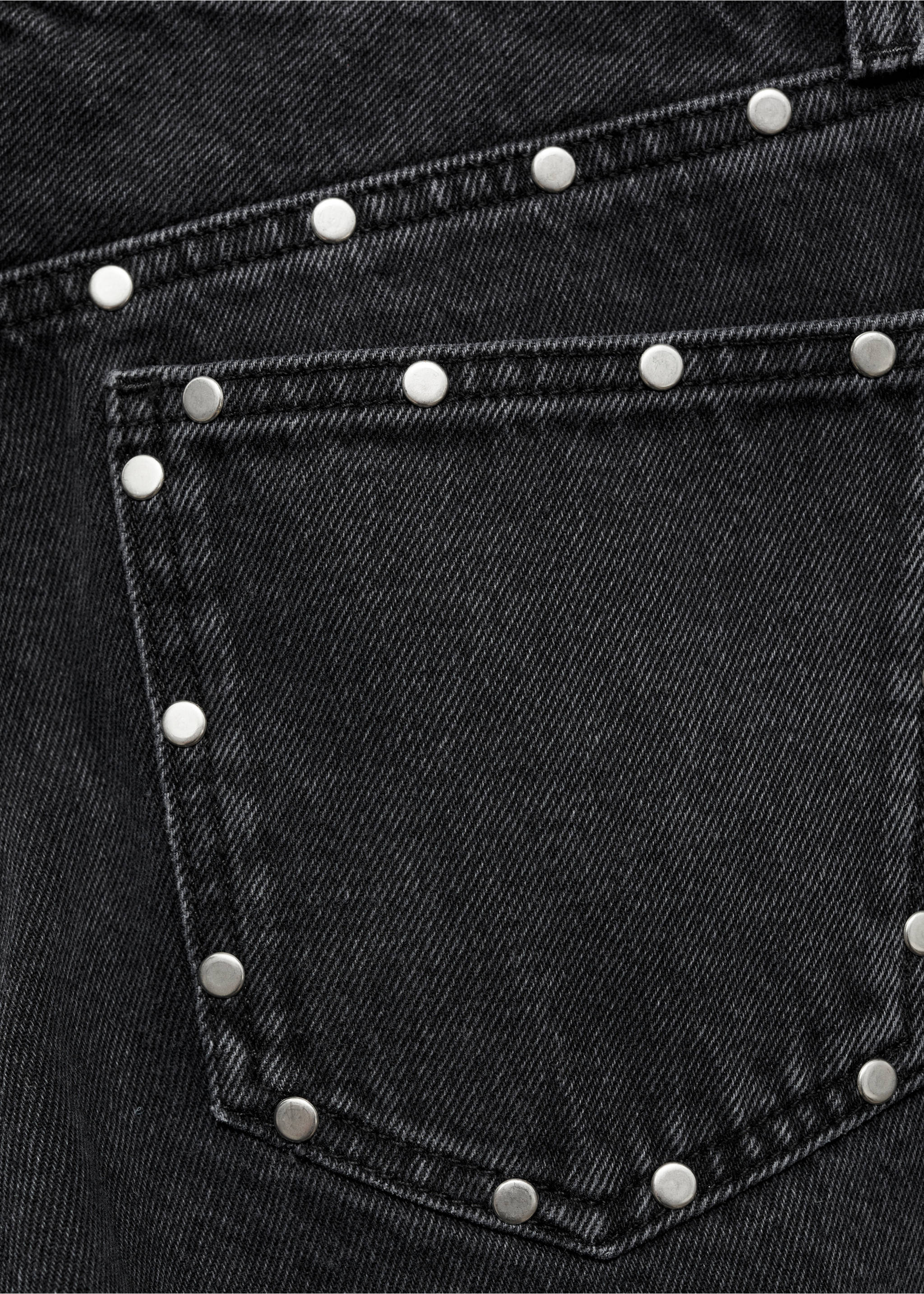 Washed-effect balloon mini-skirt - Details of the article 0, Grey. Ref: 77048633-00.