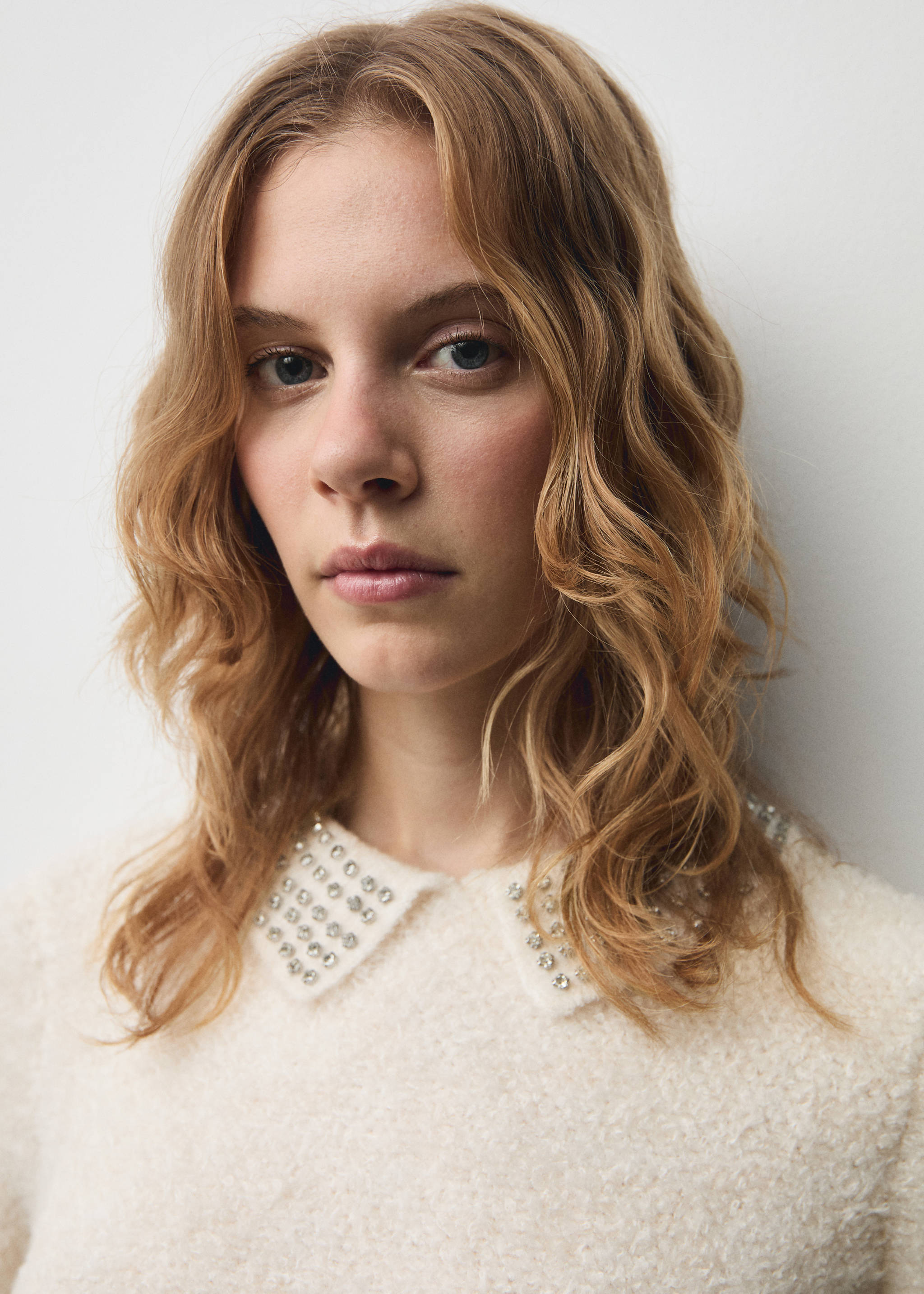 Jersey cuello polo strass - Detalle del artículo 1