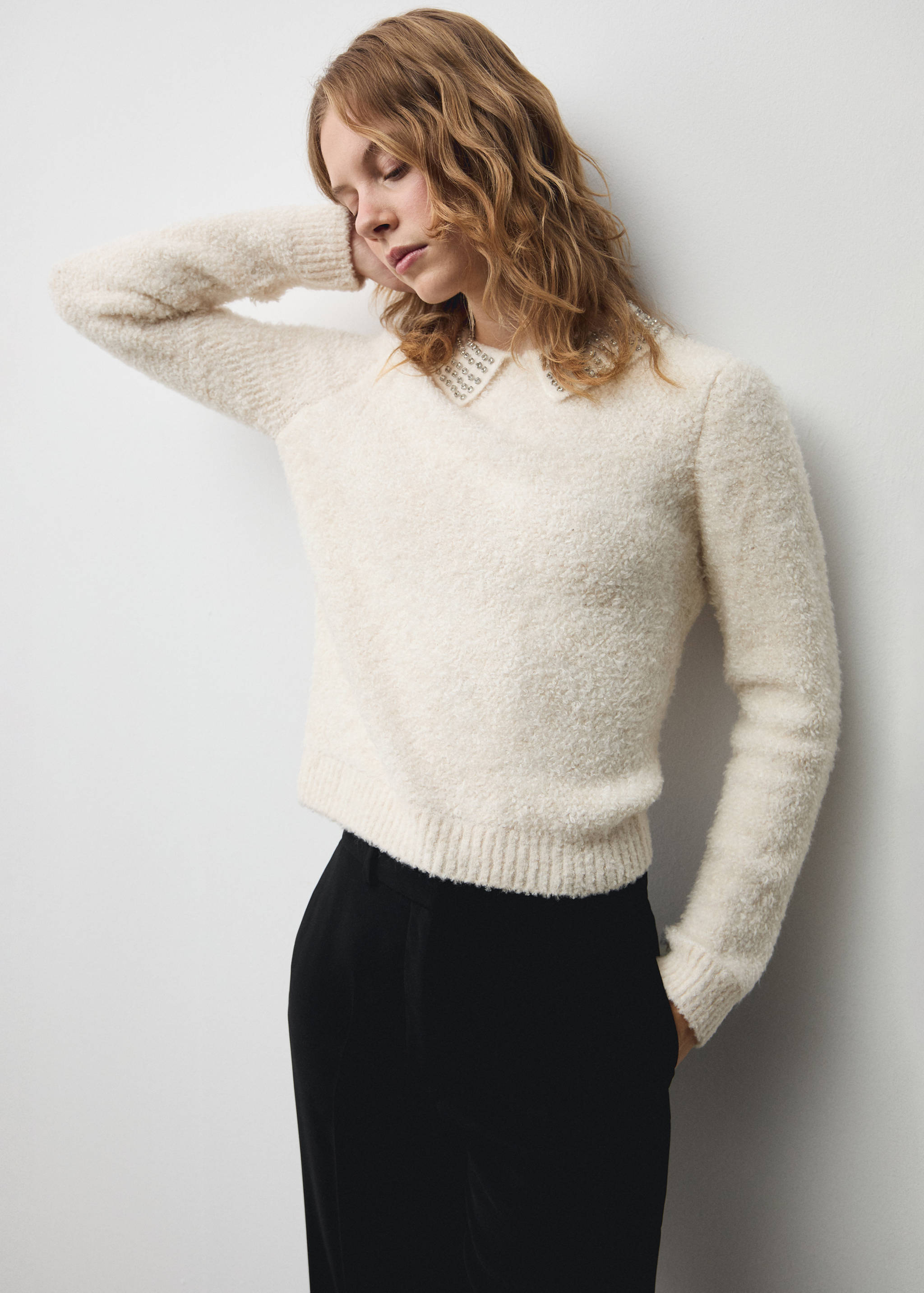 Jersey cuello polo strass - Detalle del artículo 6