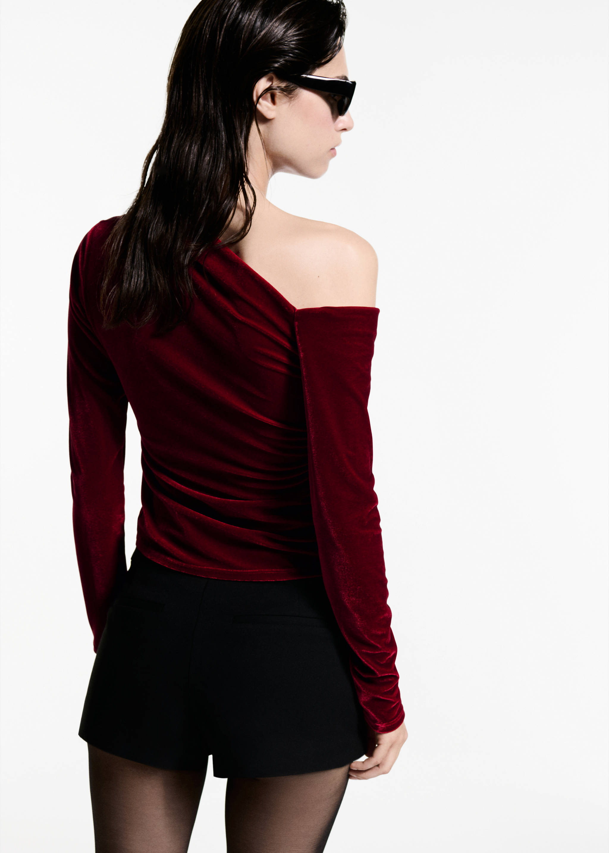 Top terciopelo asimétrico - Reverso del artículo