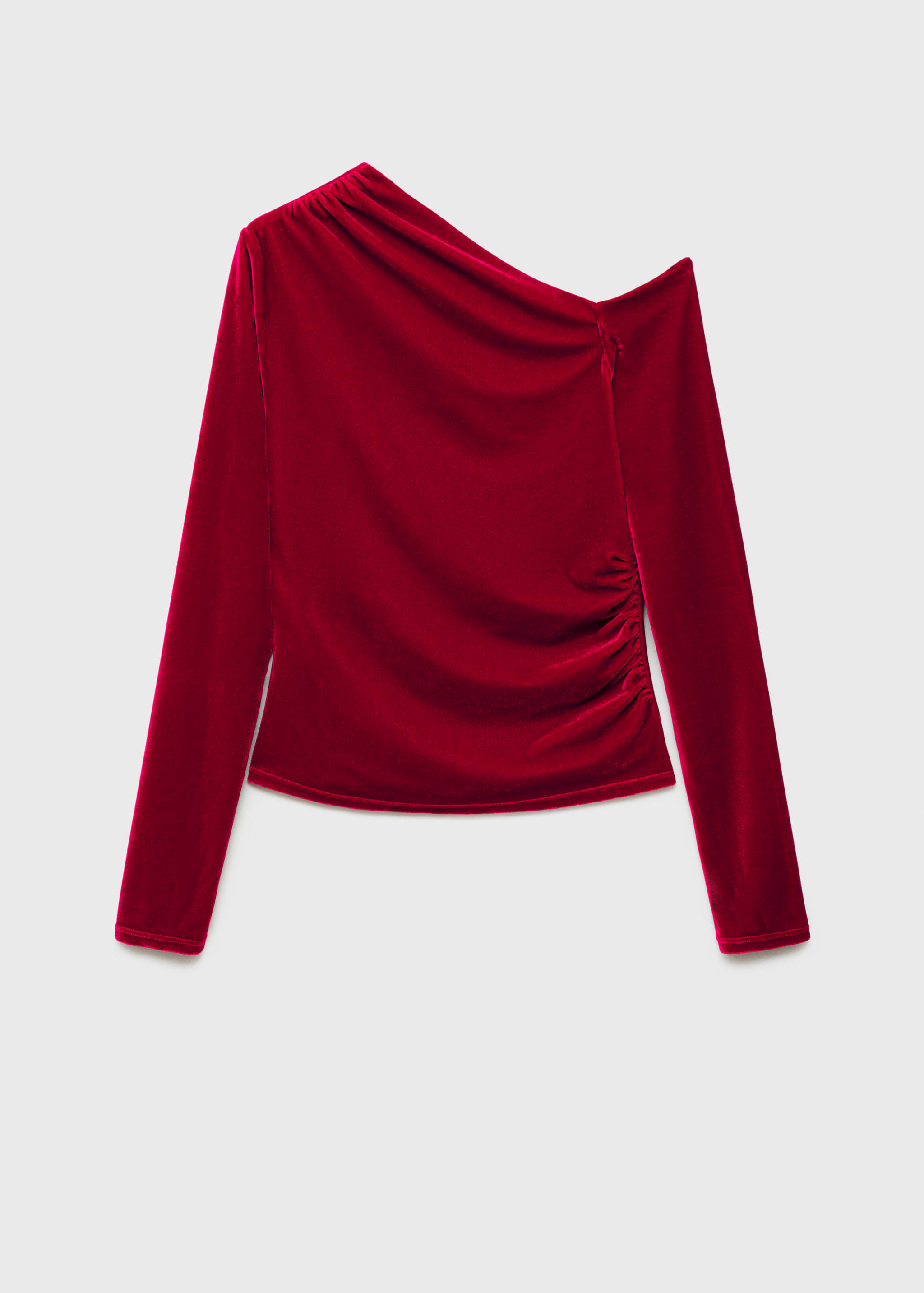 Top terciopelo asimétrico - Artículo sin modelo
